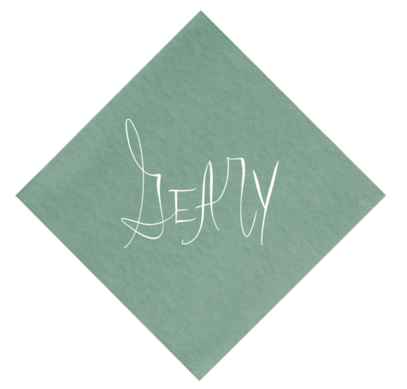 Calligraphy Linun Cocktail Napkin