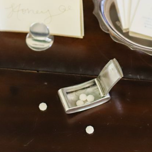 A tiny treasure with more than two centuries of history, this antique sterling silver box was made in Birmingham, England and hallmarked in 1818, during the reign of King George III