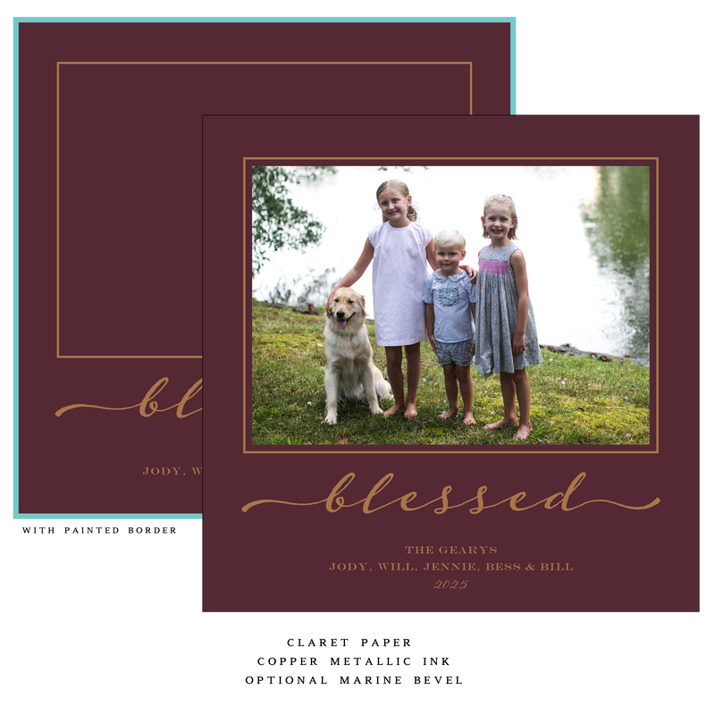 Selene Large Square Luxe Holiday Card
