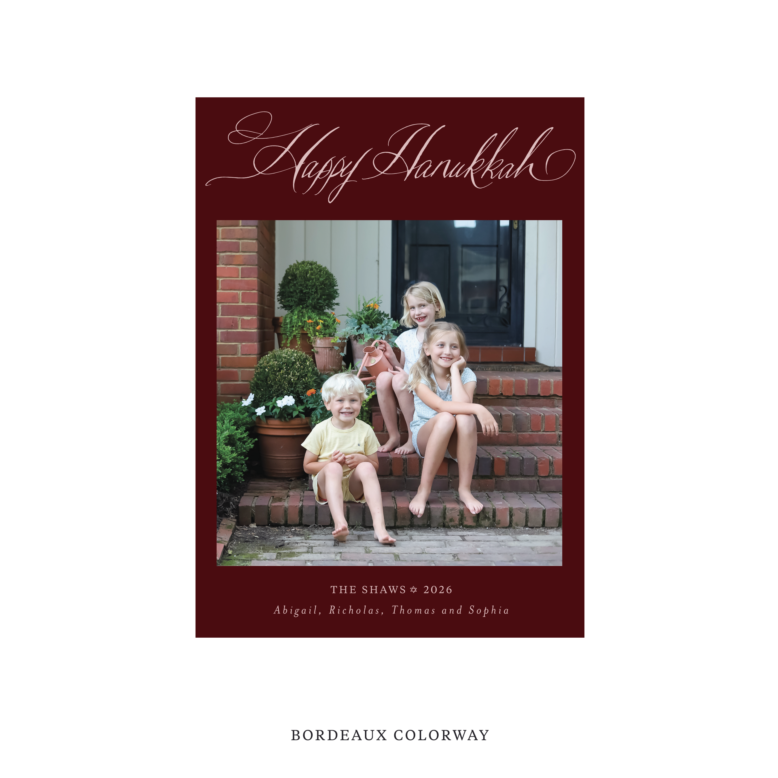 Shaw Classic Flat Print Holiday Card, Medium