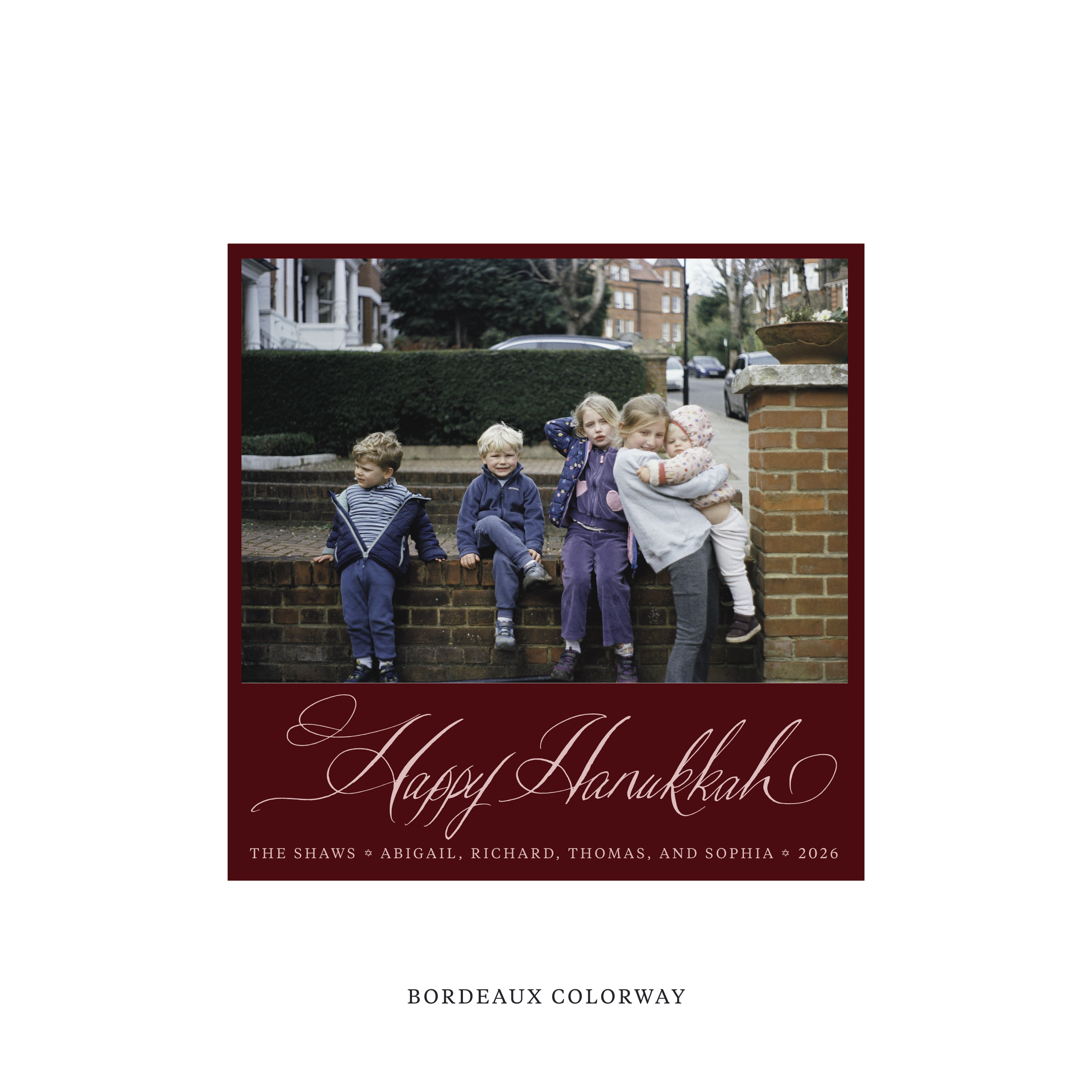 Shaw Classic Flat Print Holiday Card, Square