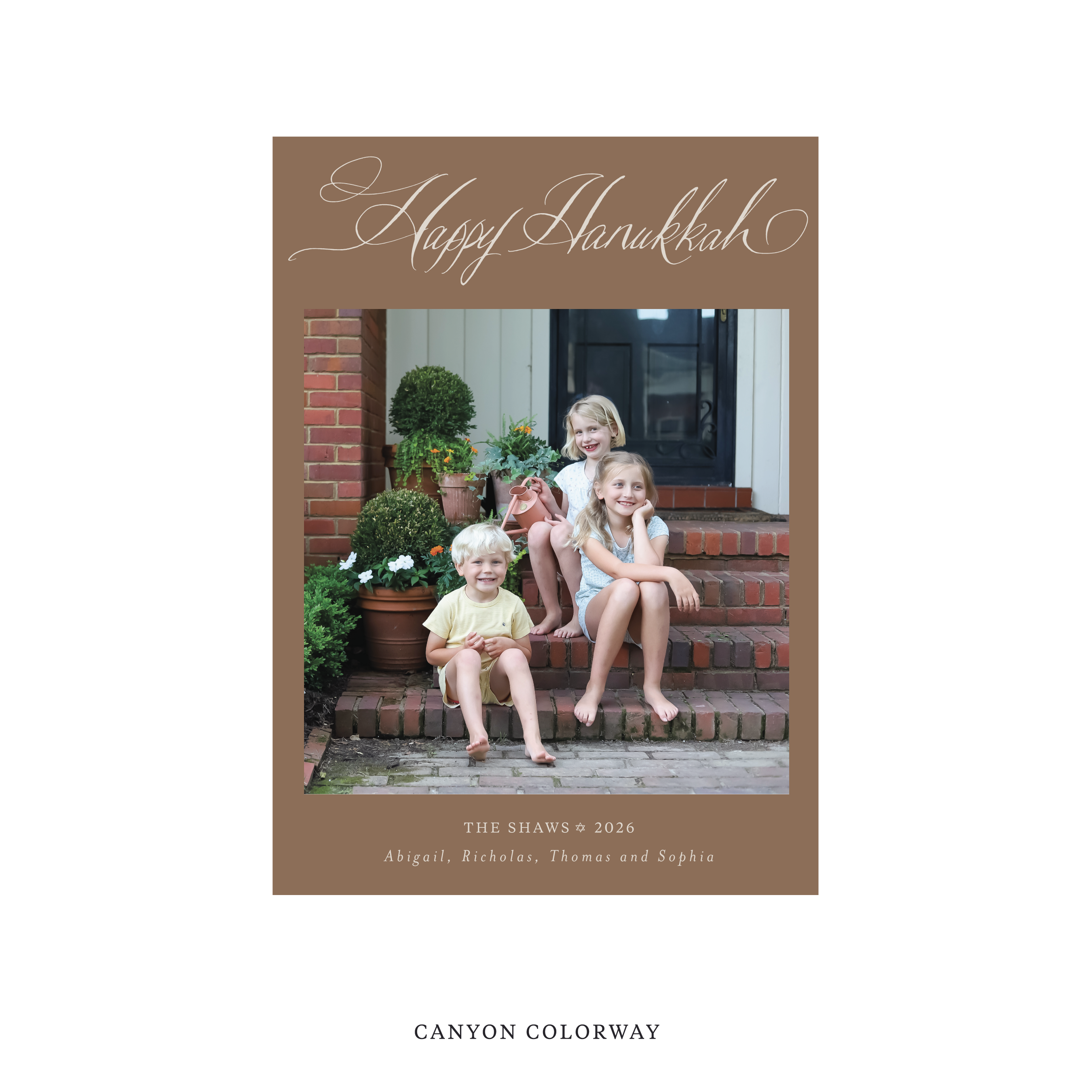 Shaw Classic Flat Print Holiday Card, Medium