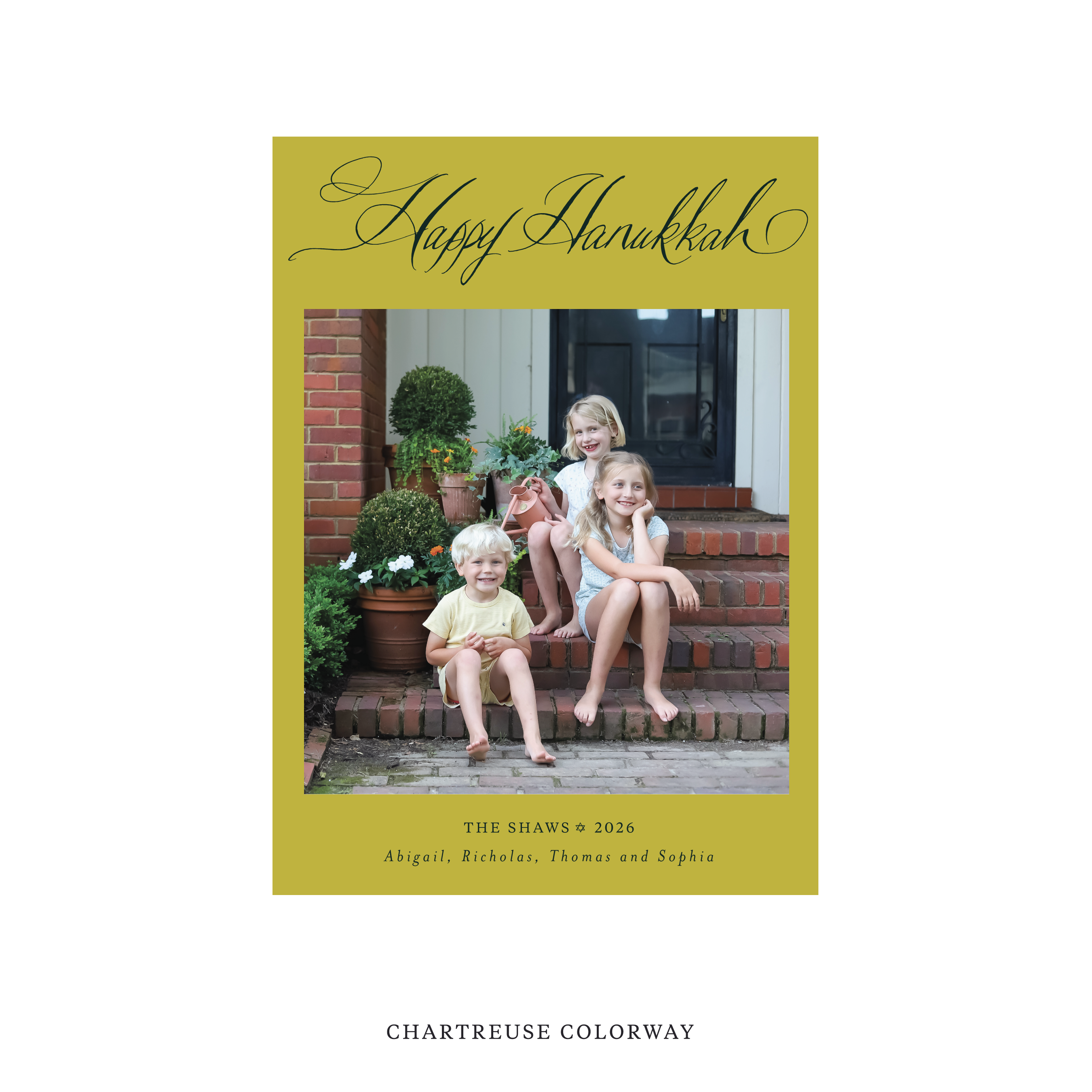 Shaw Classic Flat Print Holiday Card, Medium