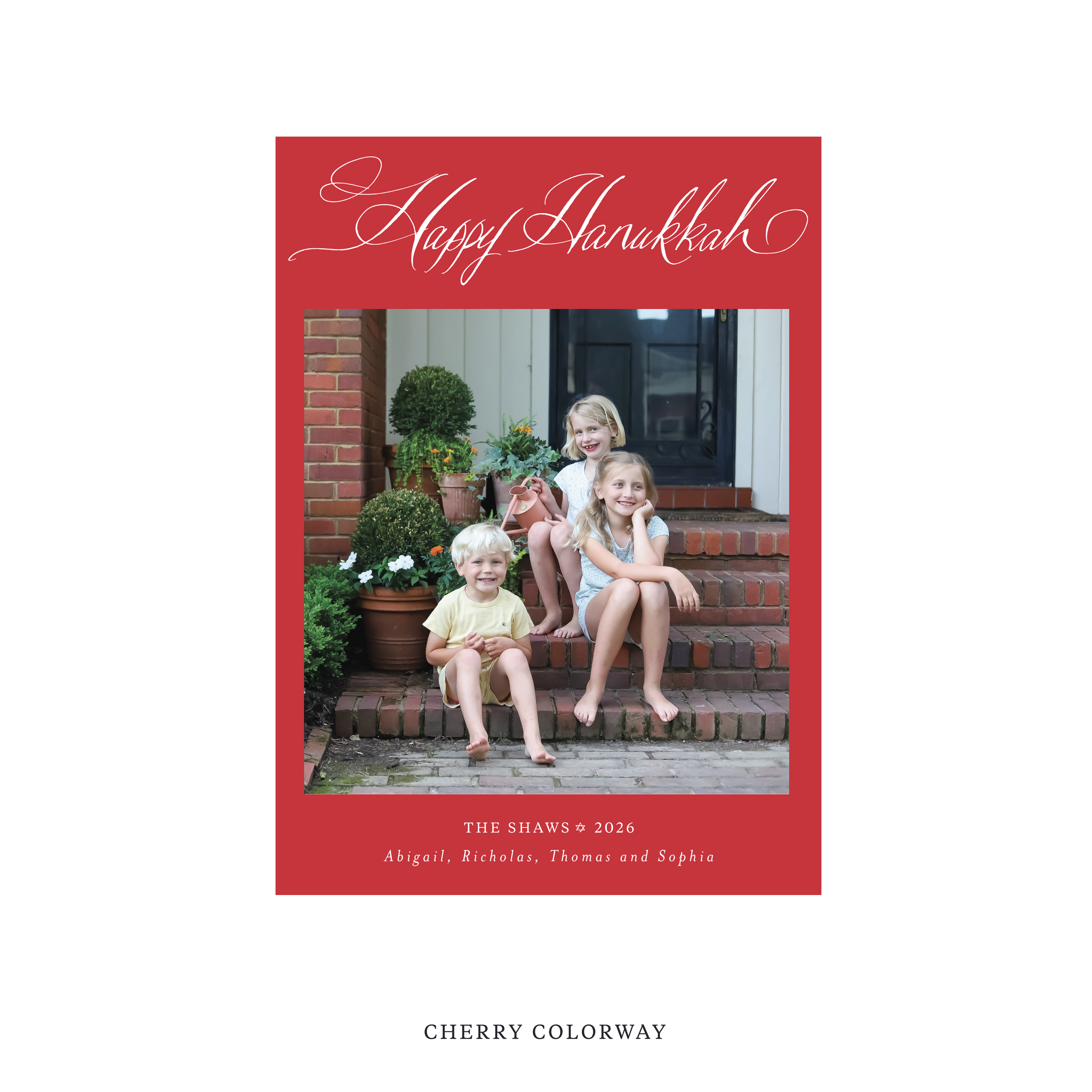 Shaw Classic Flat Print Holiday Card, Medium