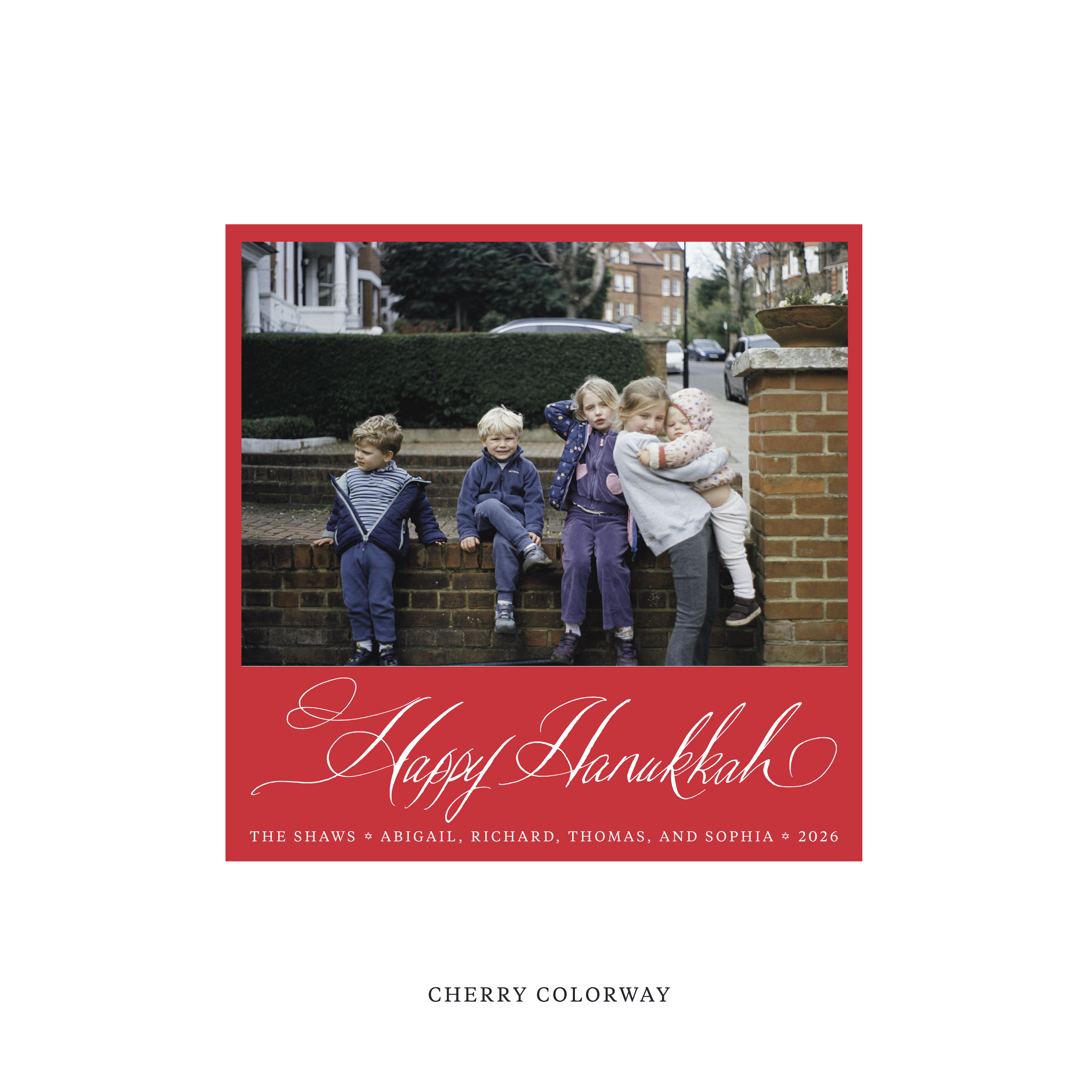 Shaw Classic Flat Print Holiday Card, Square