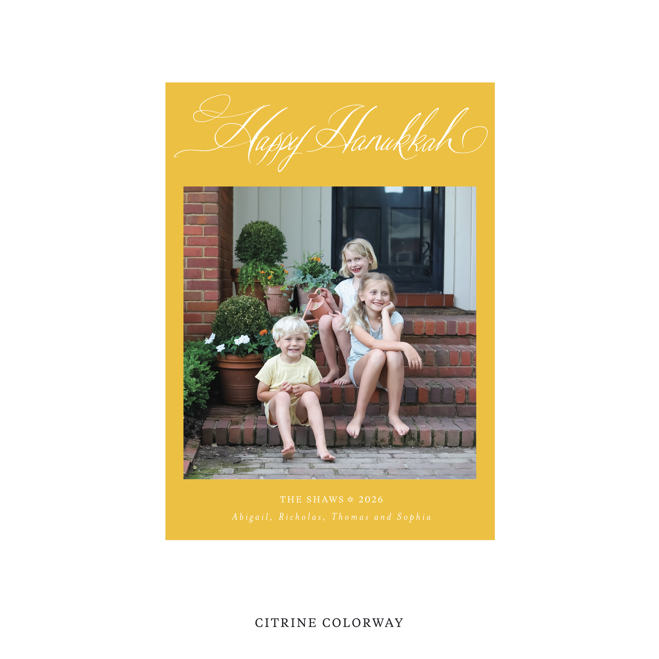 Shaw Classic Flat Print Holiday Card, Medium