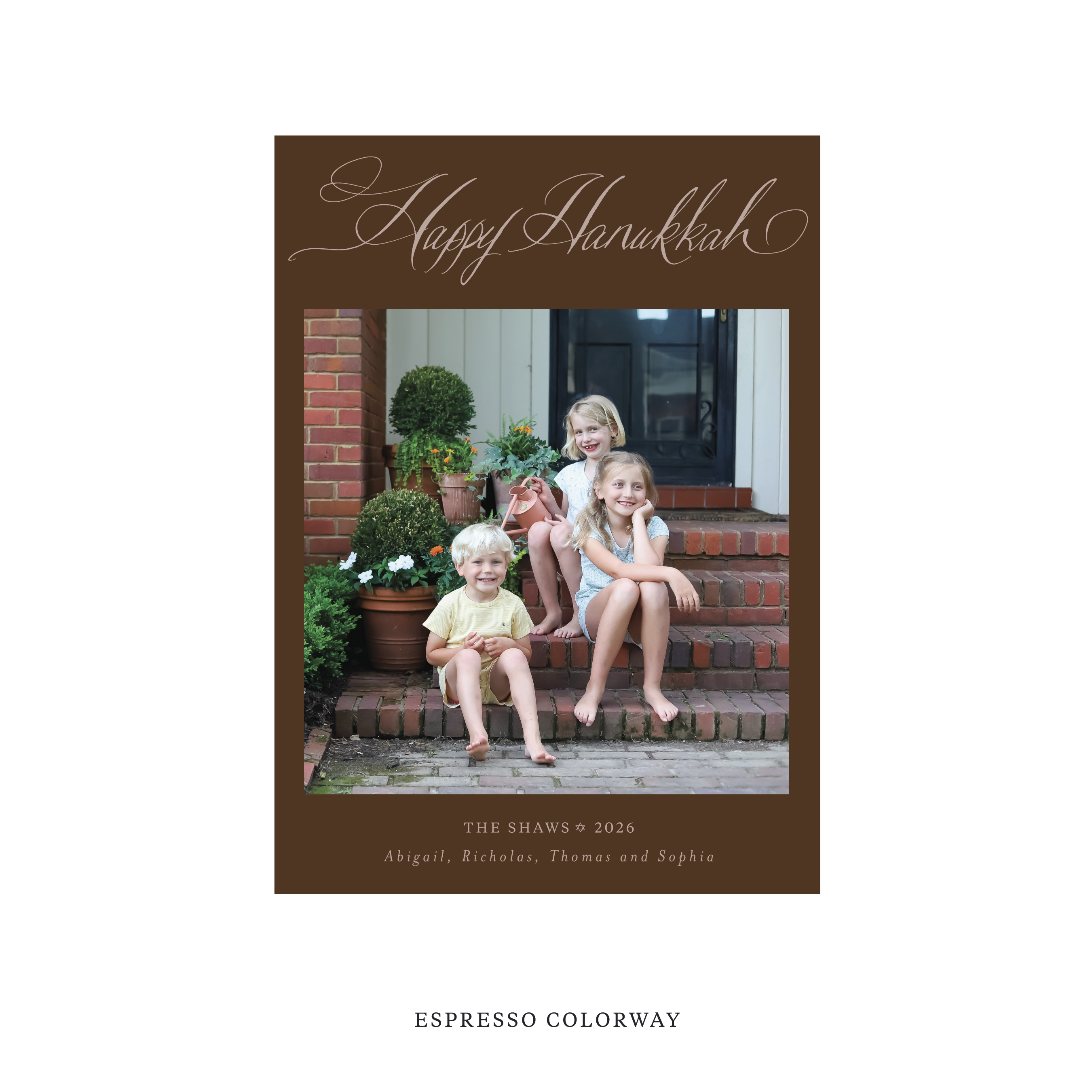 Shaw Classic Flat Print Holiday Card, Medium