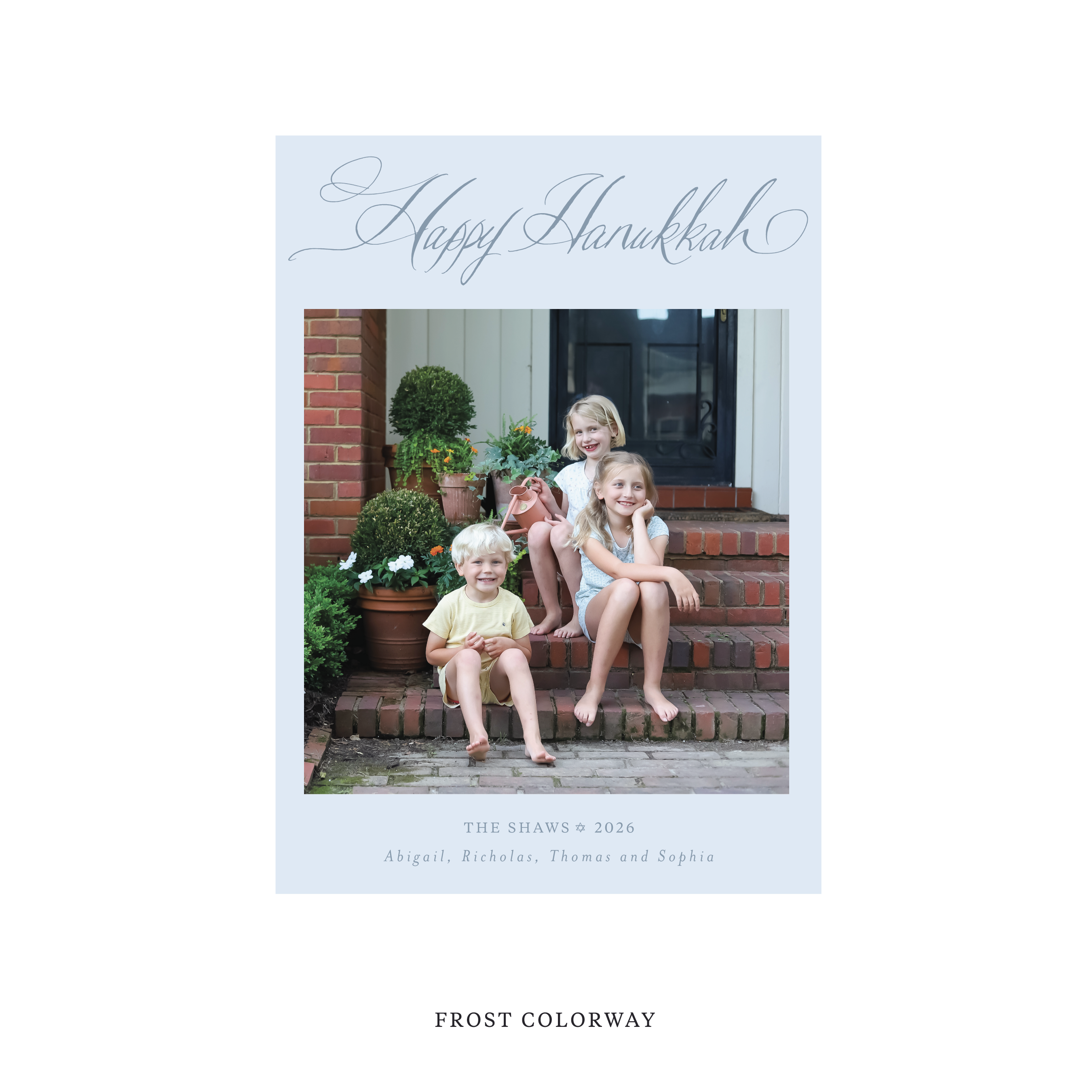 Shaw Classic Flat Print Holiday Card, Medium