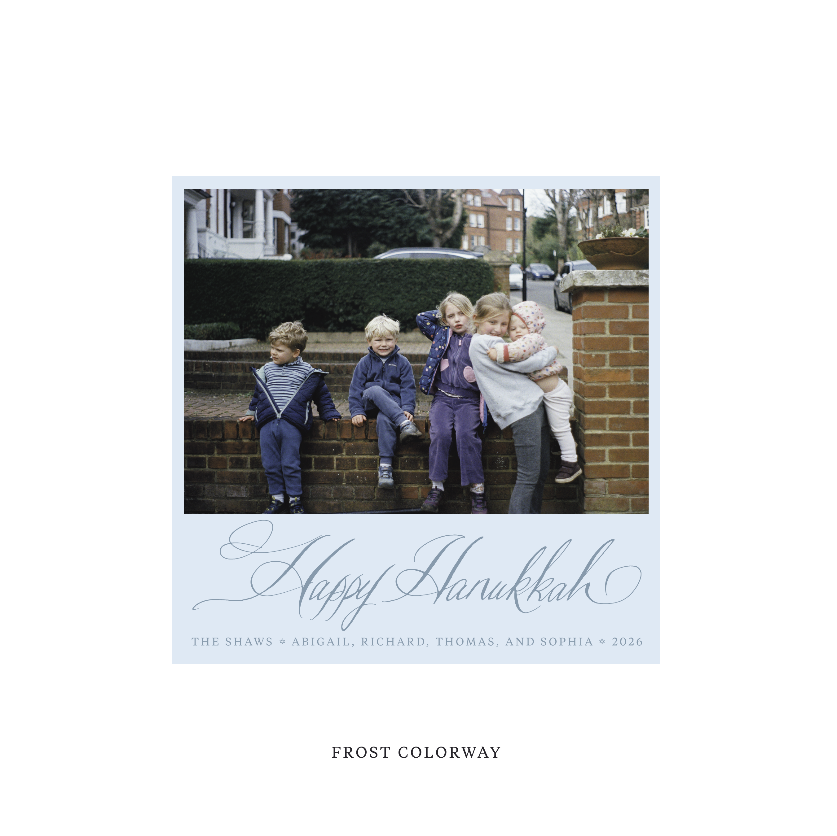 Shaw Classic Flat Print Holiday Card, Square