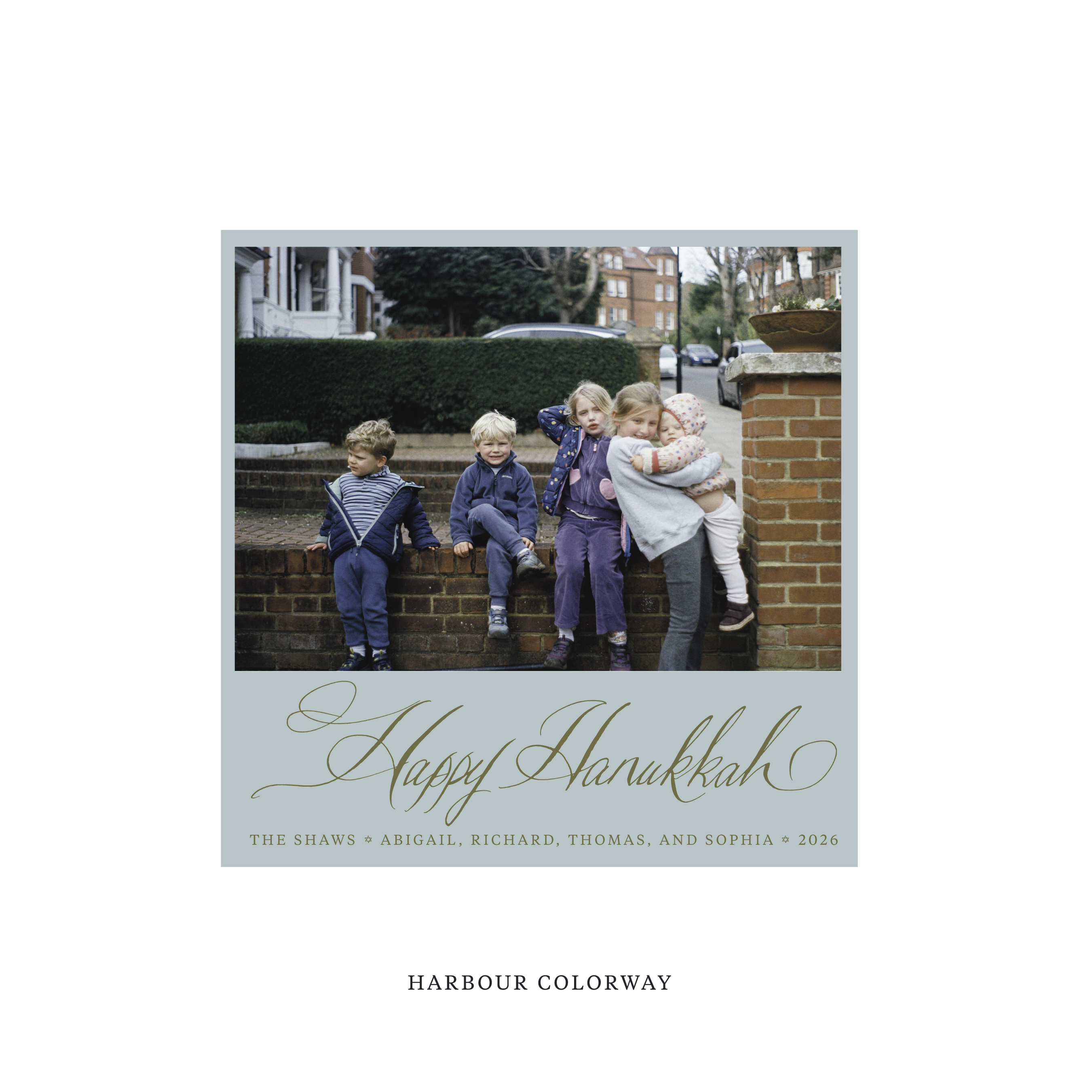 Shaw Classic Flat Print Holiday Card, Square