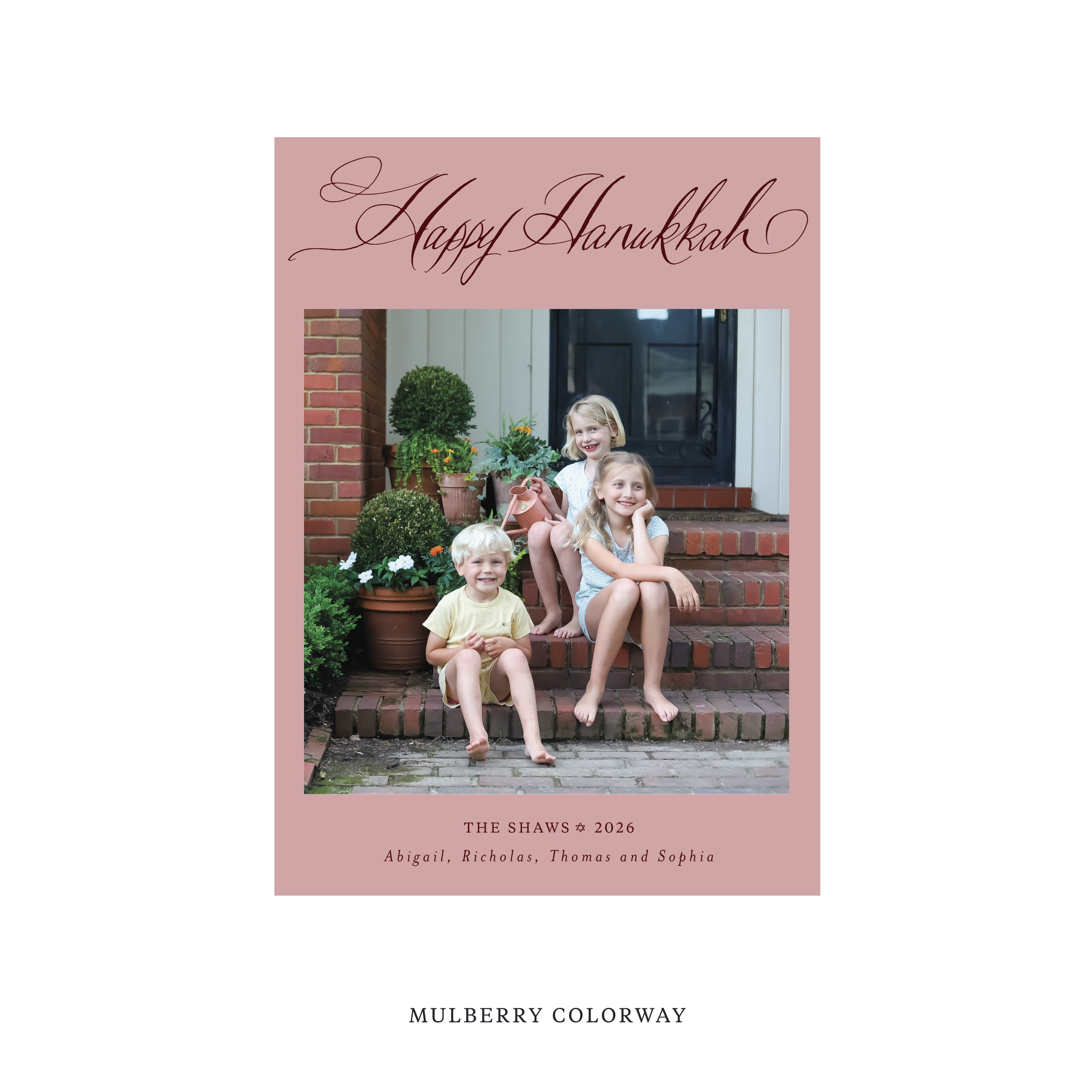 Shaw Classic Flat Print Holiday Card, Medium