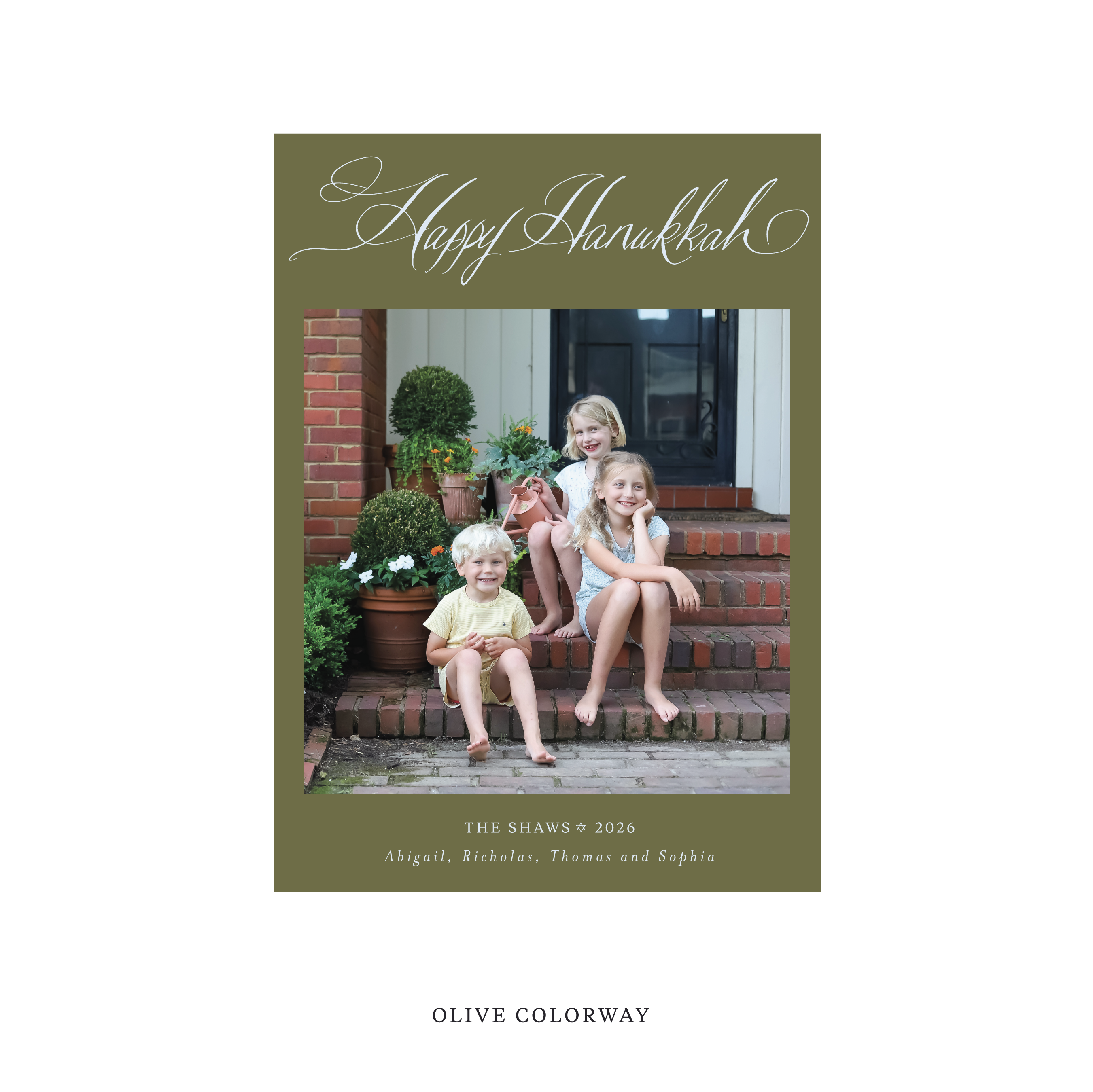 Shaw Classic Flat Print Holiday Card, Medium