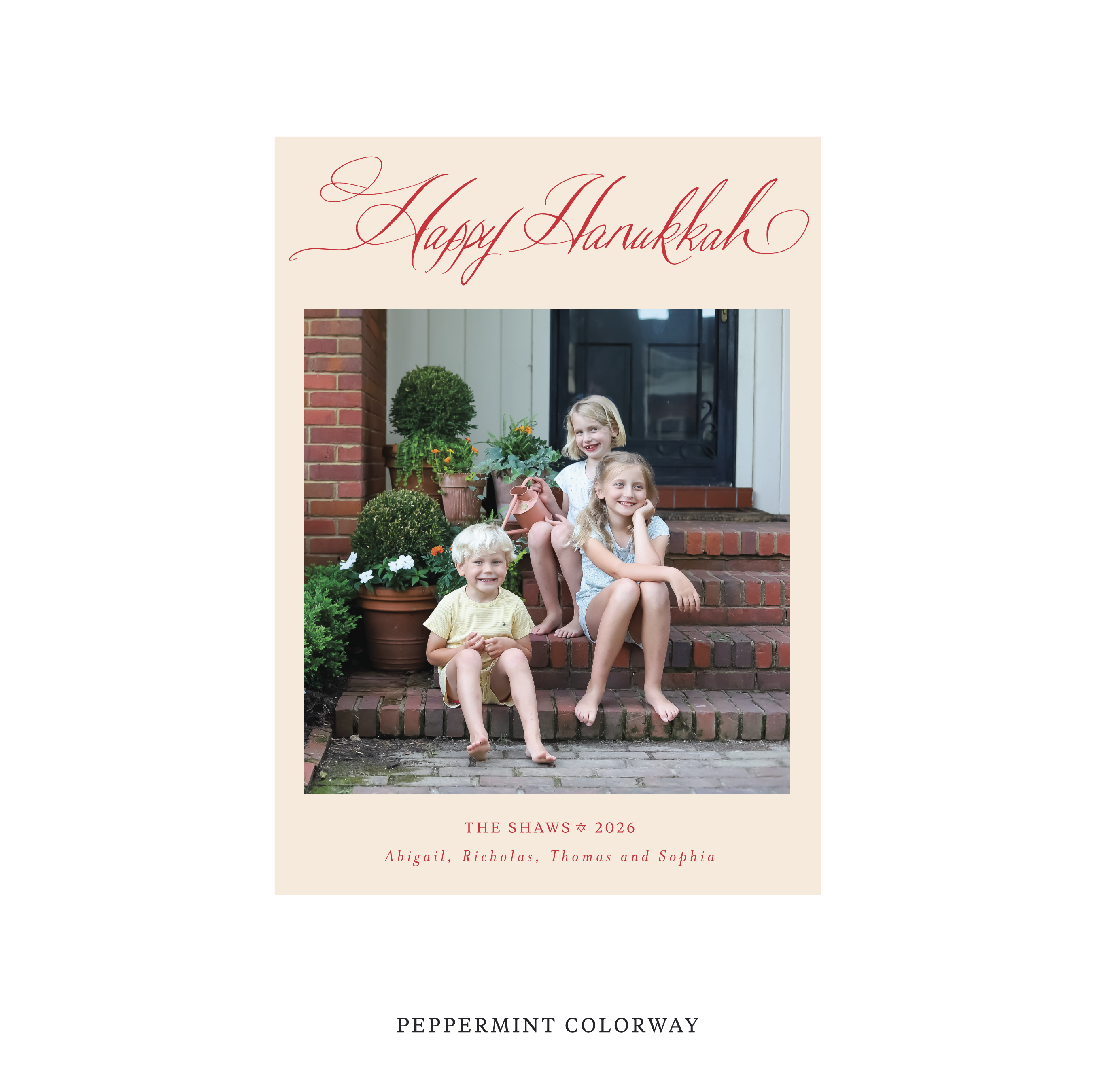 Shaw Classic Flat Print Holiday Card, Medium
