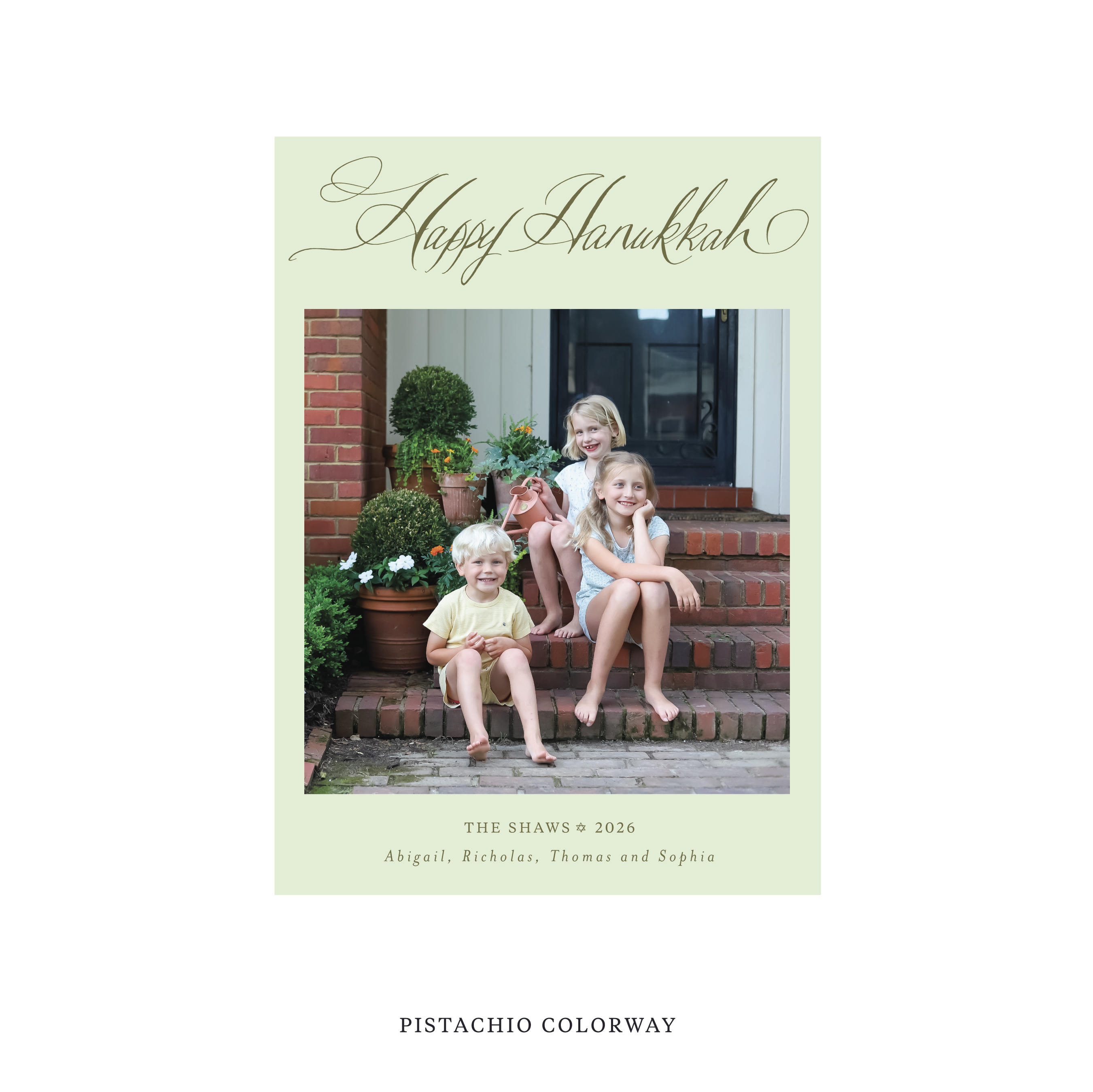 Shaw Classic Flat Print Holiday Card, Medium