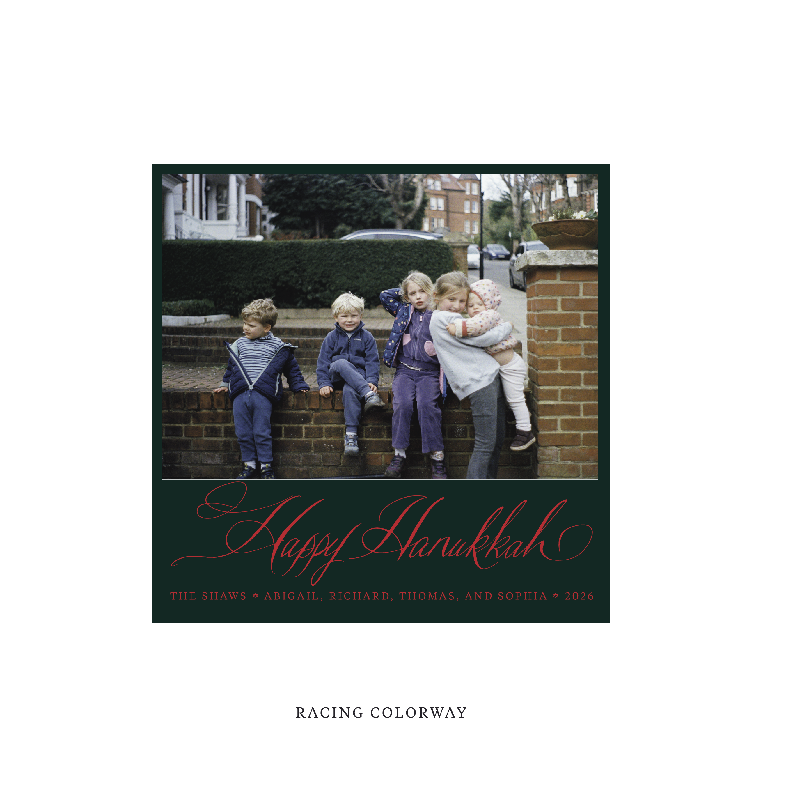 Shaw Classic Flat Print Holiday Card, Square