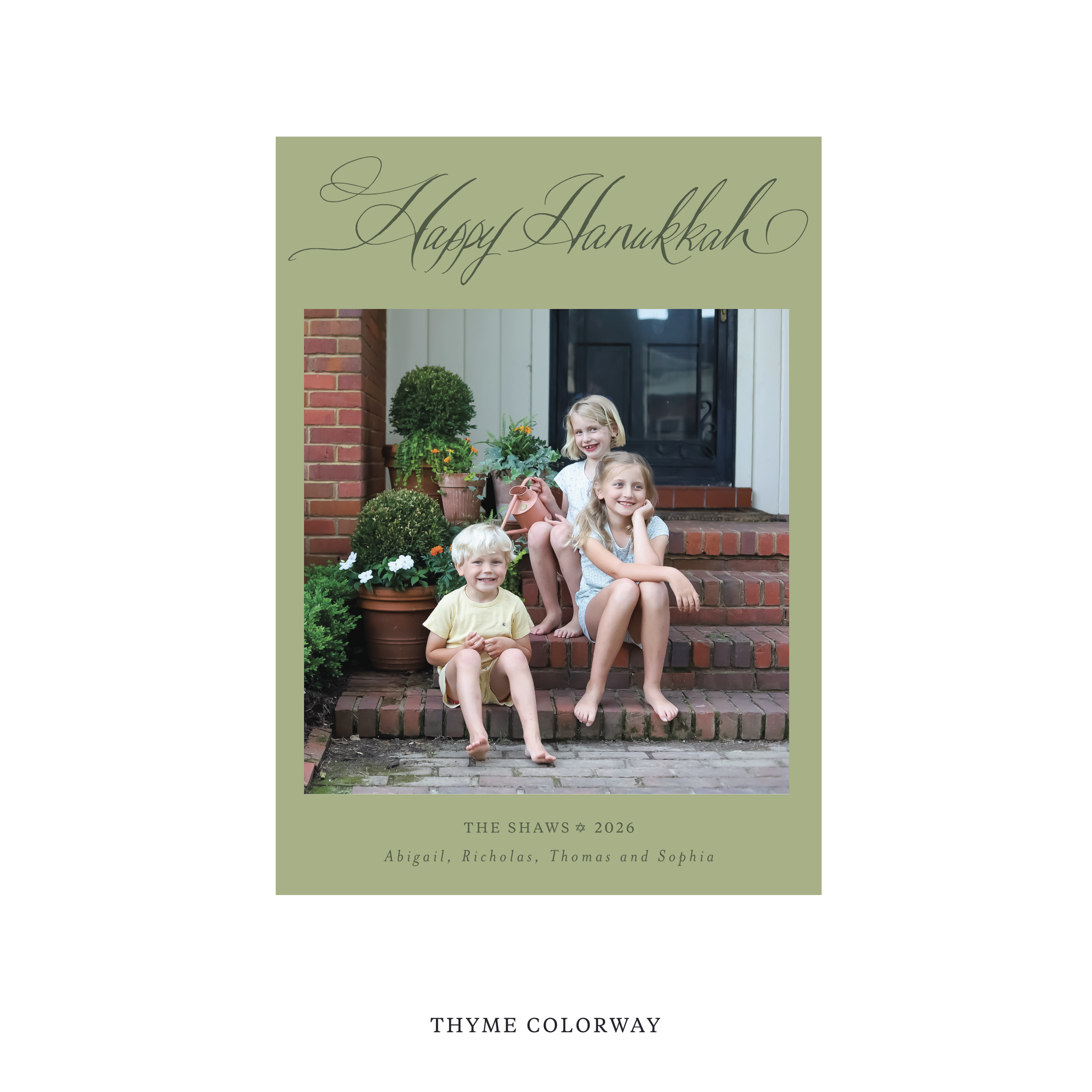 Shaw Classic Flat Print Holiday Card, Medium