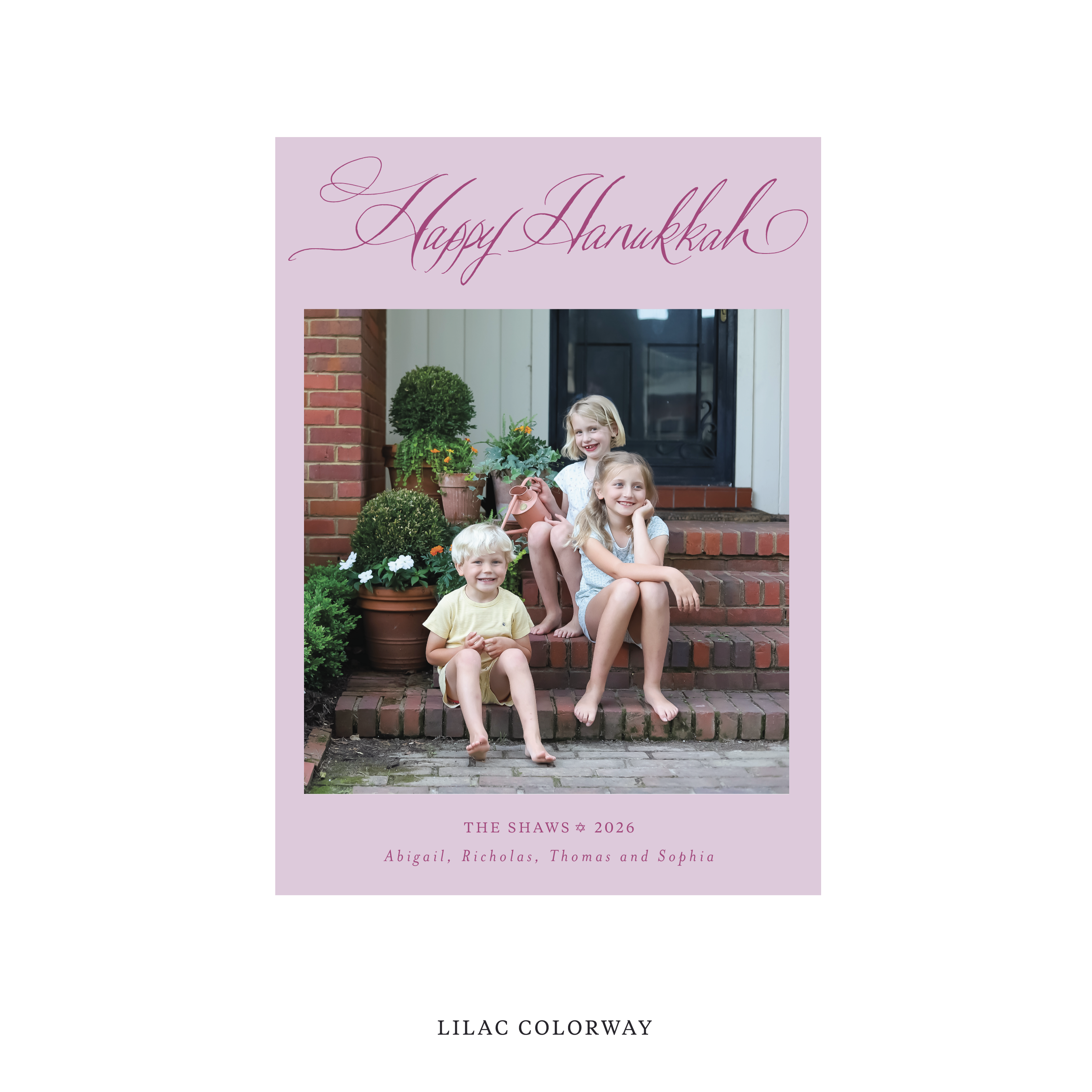 Shaw Classic Flat Print Holiday Card, Medium