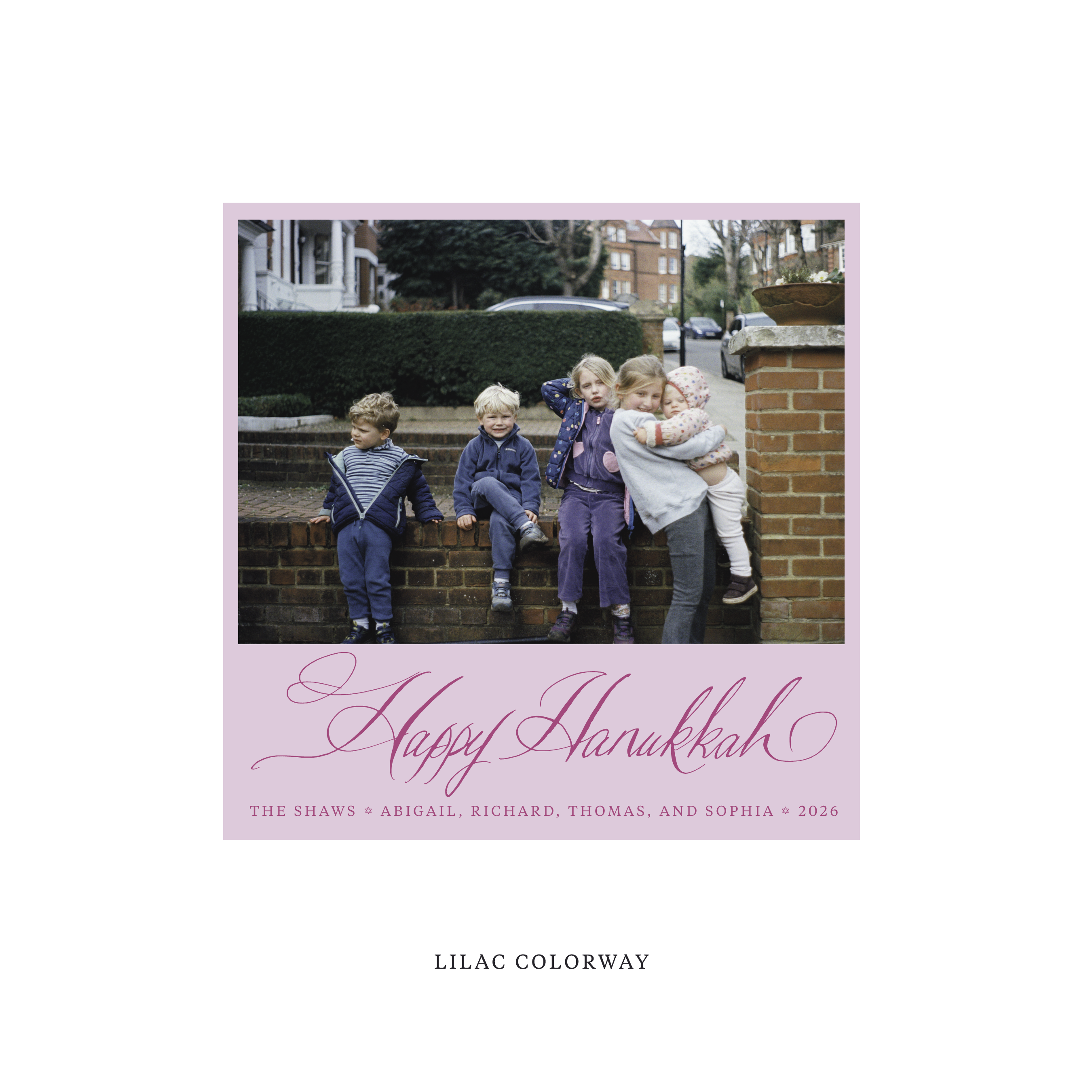 Shaw Classic Flat Print Holiday Card, Square