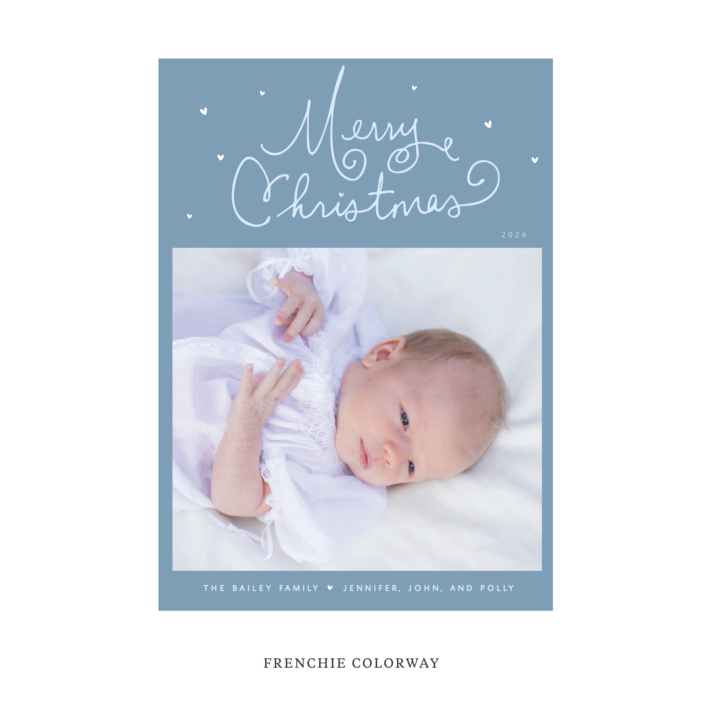 Sinclair Birth Announcement Digital Photo Holiday Card, Large