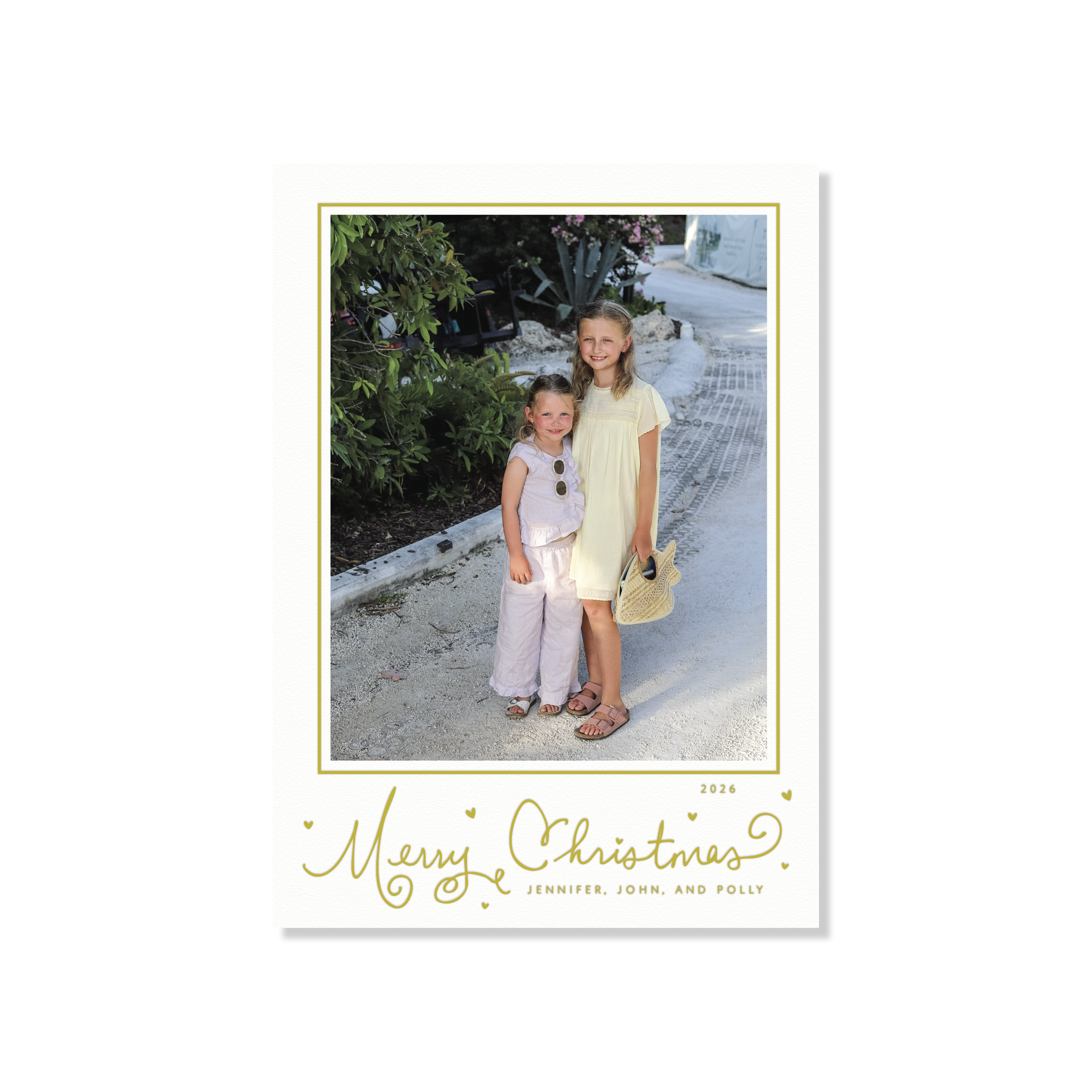 Sinclair Letterpress Holiday Card, Large (White Paper) II
