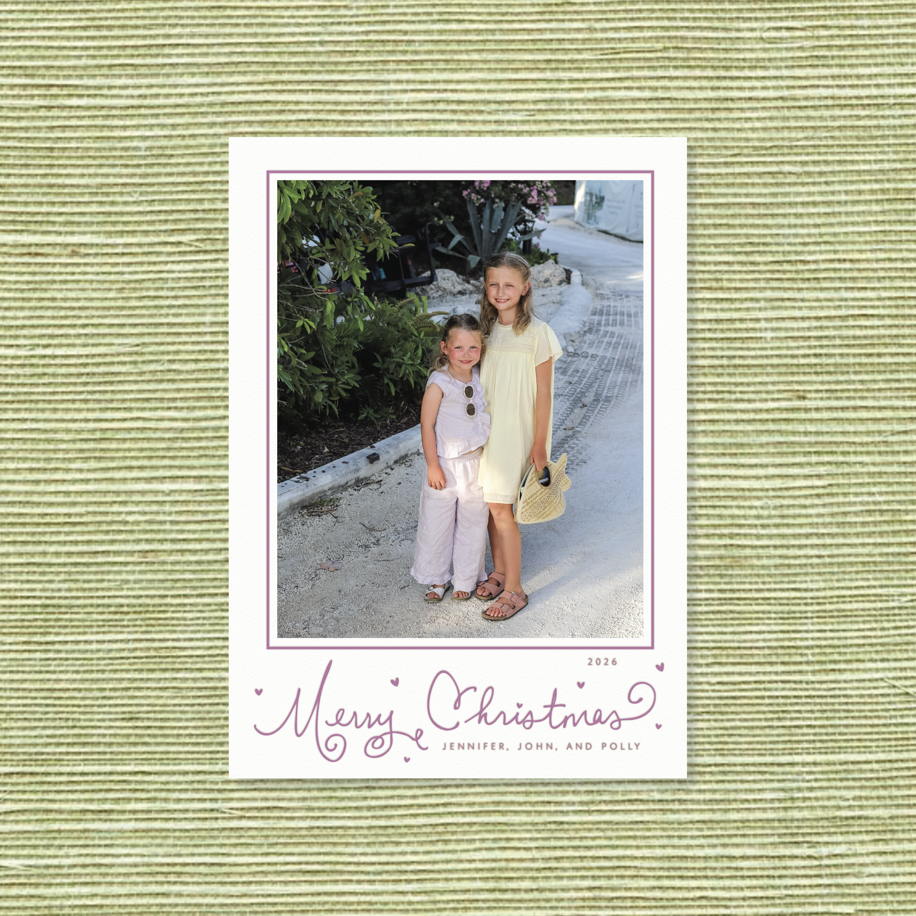 Sinclair Letterpress Holiday Card, Large (White Paper) II