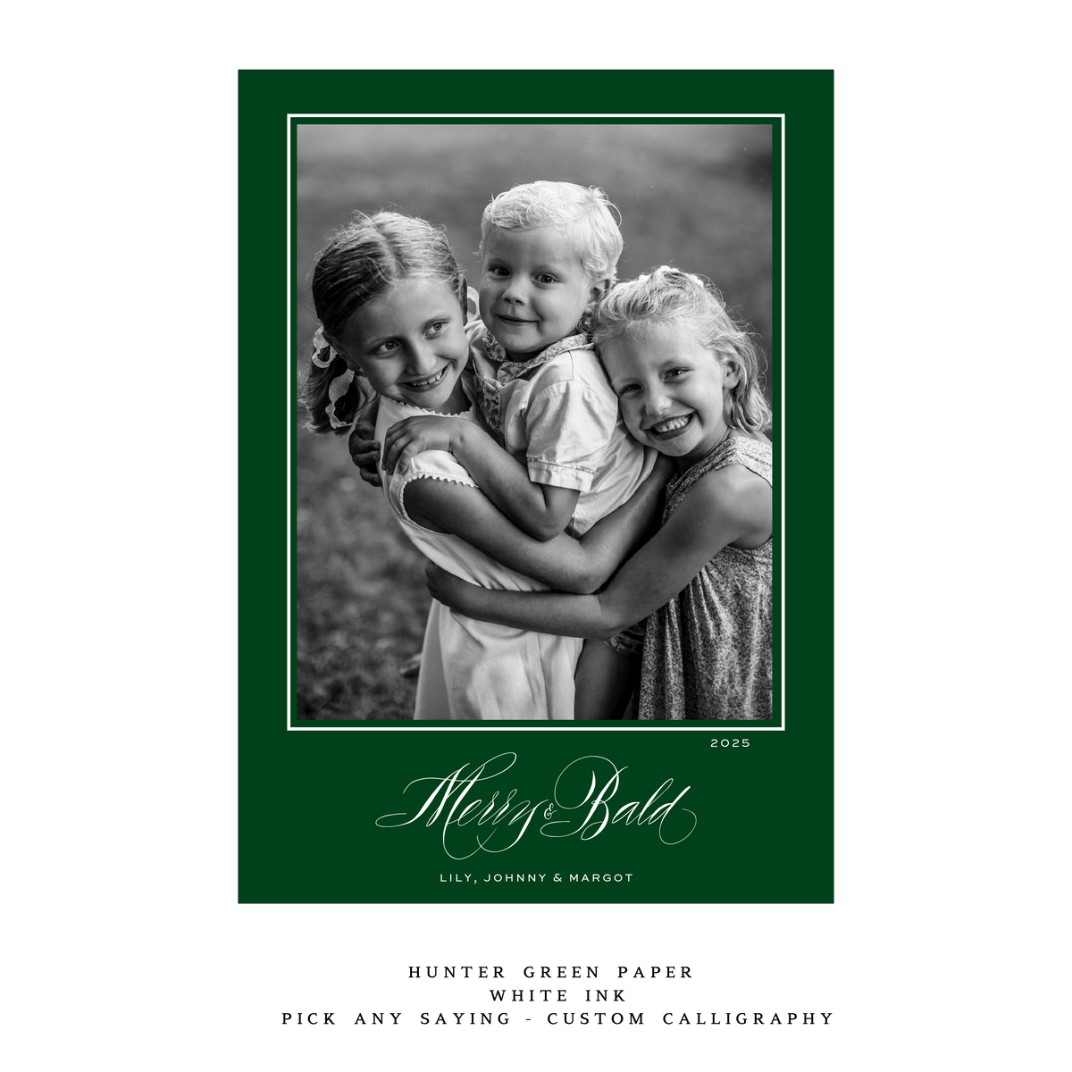 Vesper Medium Luxe Holiday Card - Custom Calligraphy (Archive)