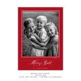 Vesper Medium Luxe Holiday Card - Custom Calligraphy