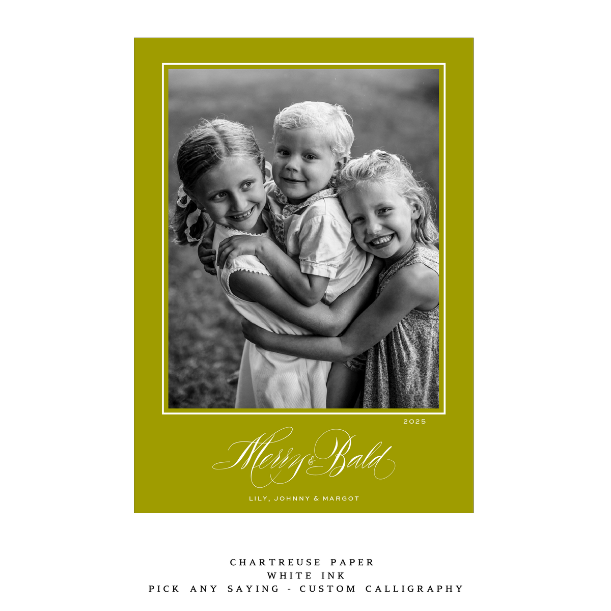 Vesper Medium Luxe Holiday Card - Custom Calligraphy (Archive)