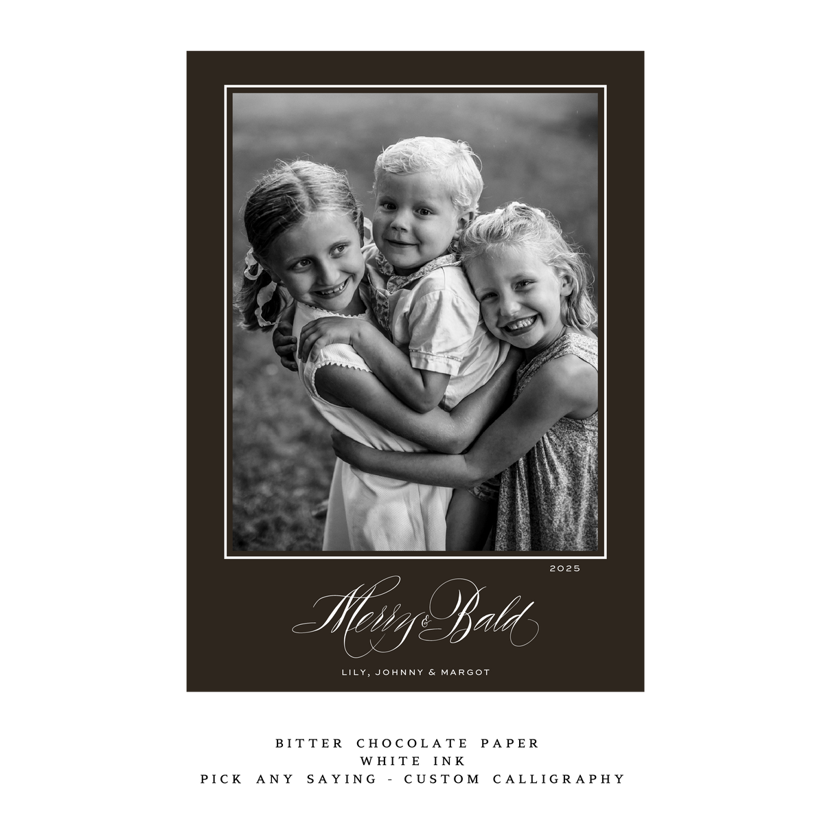 Vesper Medium Luxe Holiday Card - Custom Calligraphy (Archive)
