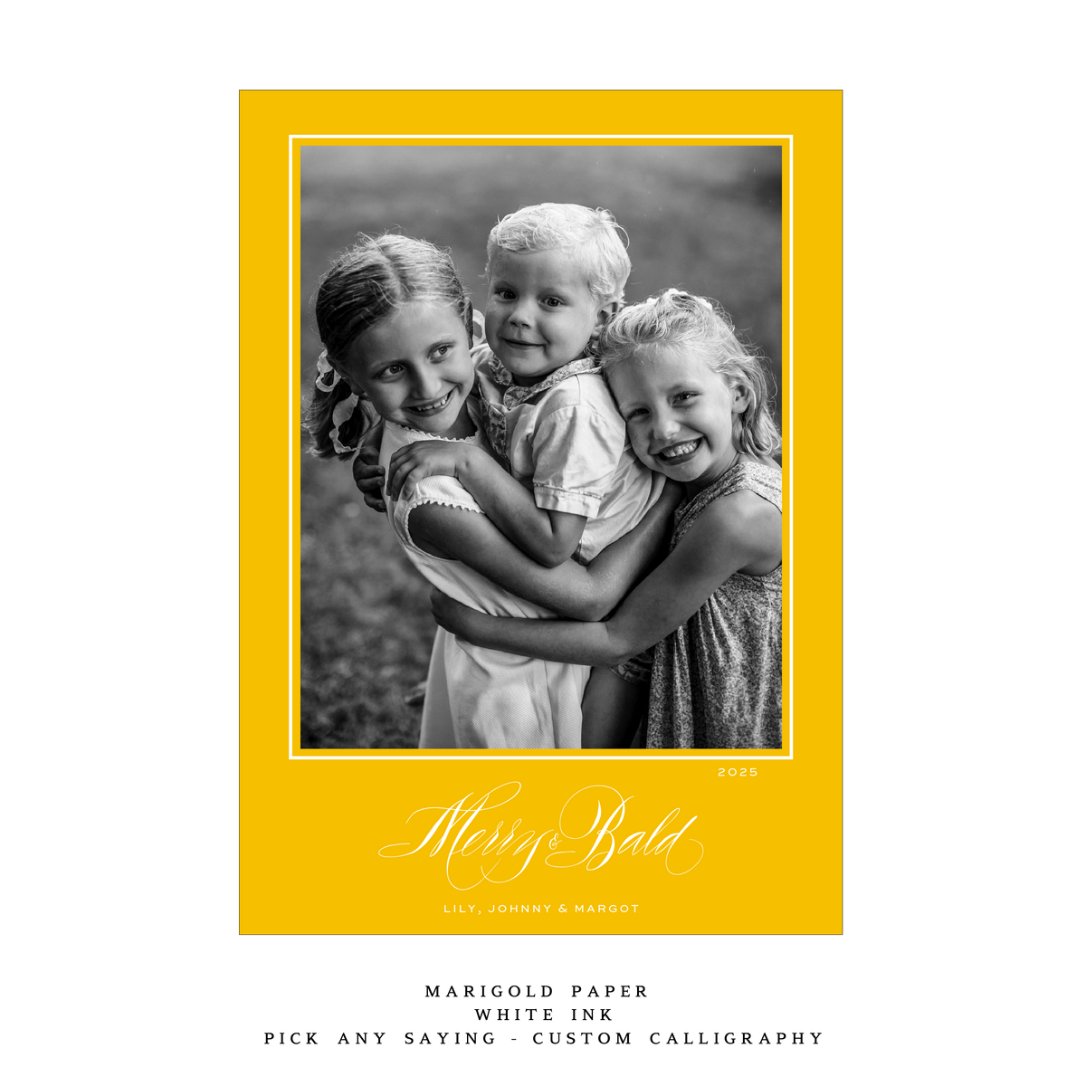 Vesper Medium Luxe Holiday Card - Custom Calligraphy (Archive)