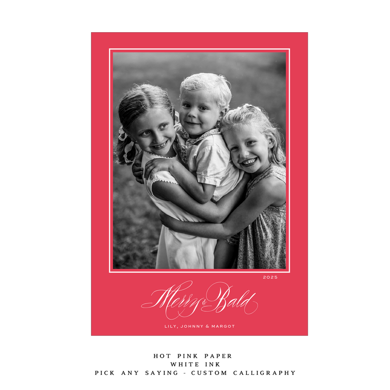 Vesper Medium Luxe Holiday Card - Custom Calligraphy
