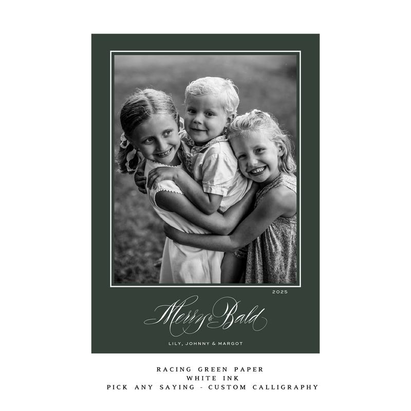 Vesper Medium Luxe Holiday Card - Custom Calligraphy