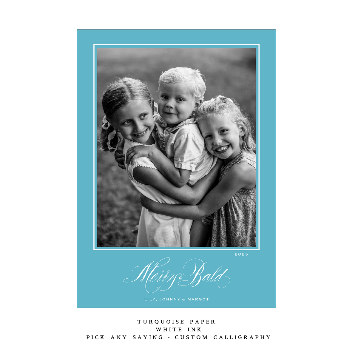 Vesper Medium Luxe Holiday Card - Custom Calligraphy (Archive)