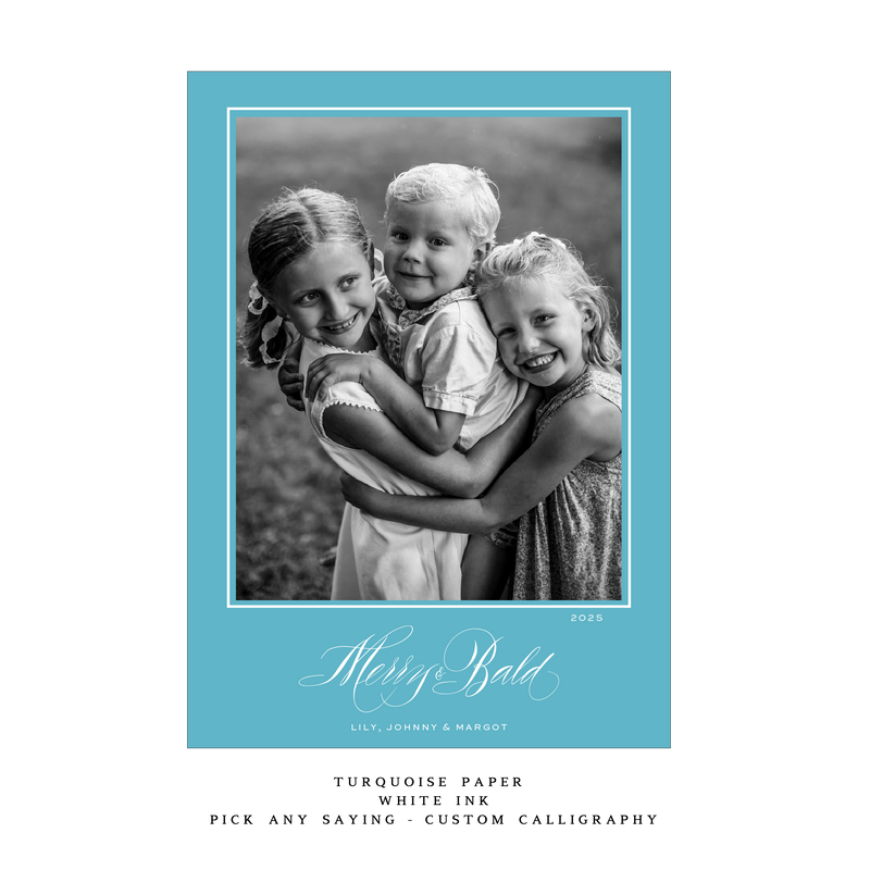 Vesper Medium Luxe Holiday Card - Custom Calligraphy