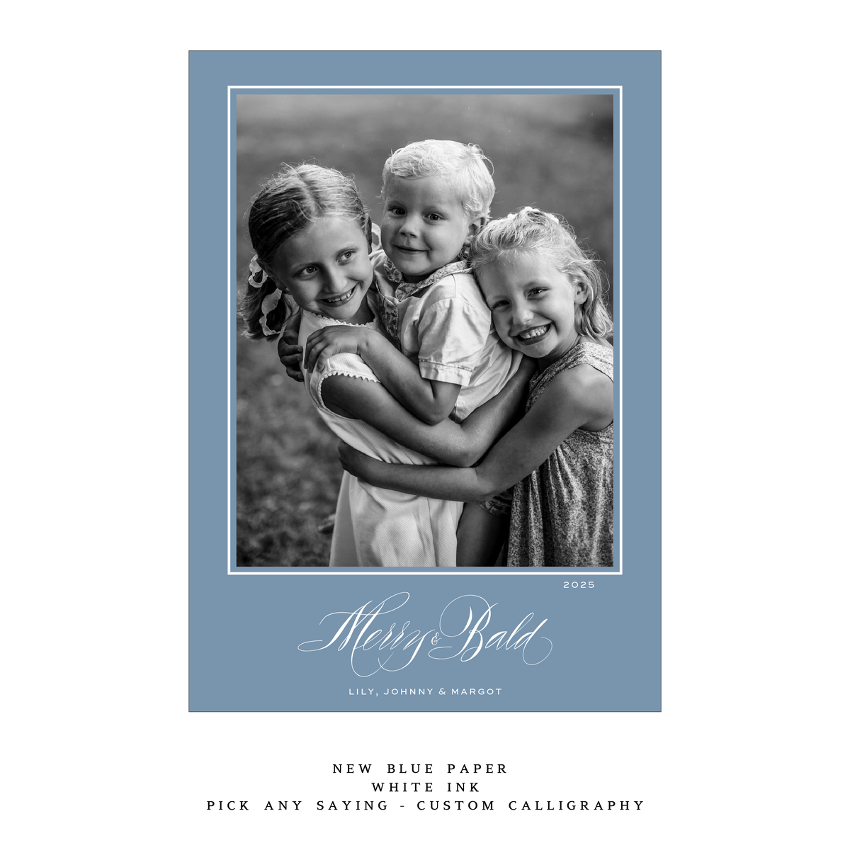 Vesper Medium Luxe Holiday Card - Custom Calligraphy (Archive)