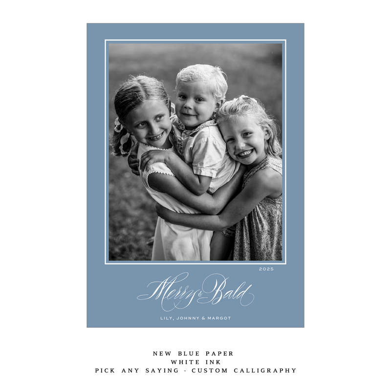 Vesper Medium Luxe Holiday Card - Custom Calligraphy