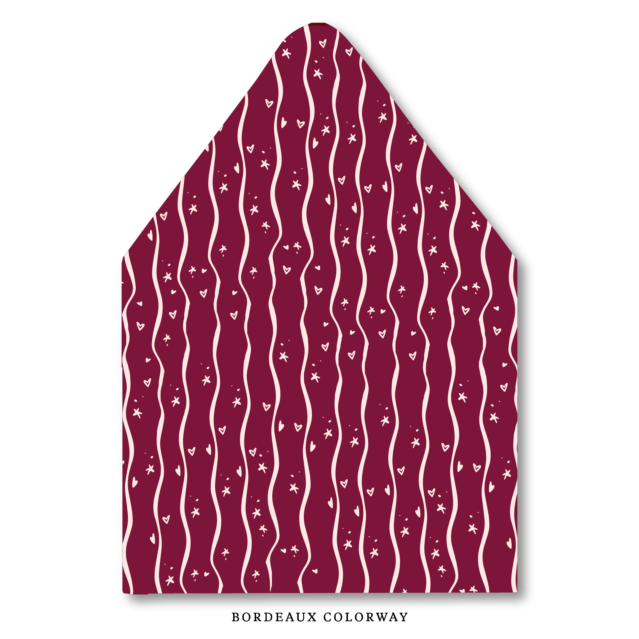 Wavy Stars & Hearts Stripe Envelope Liner