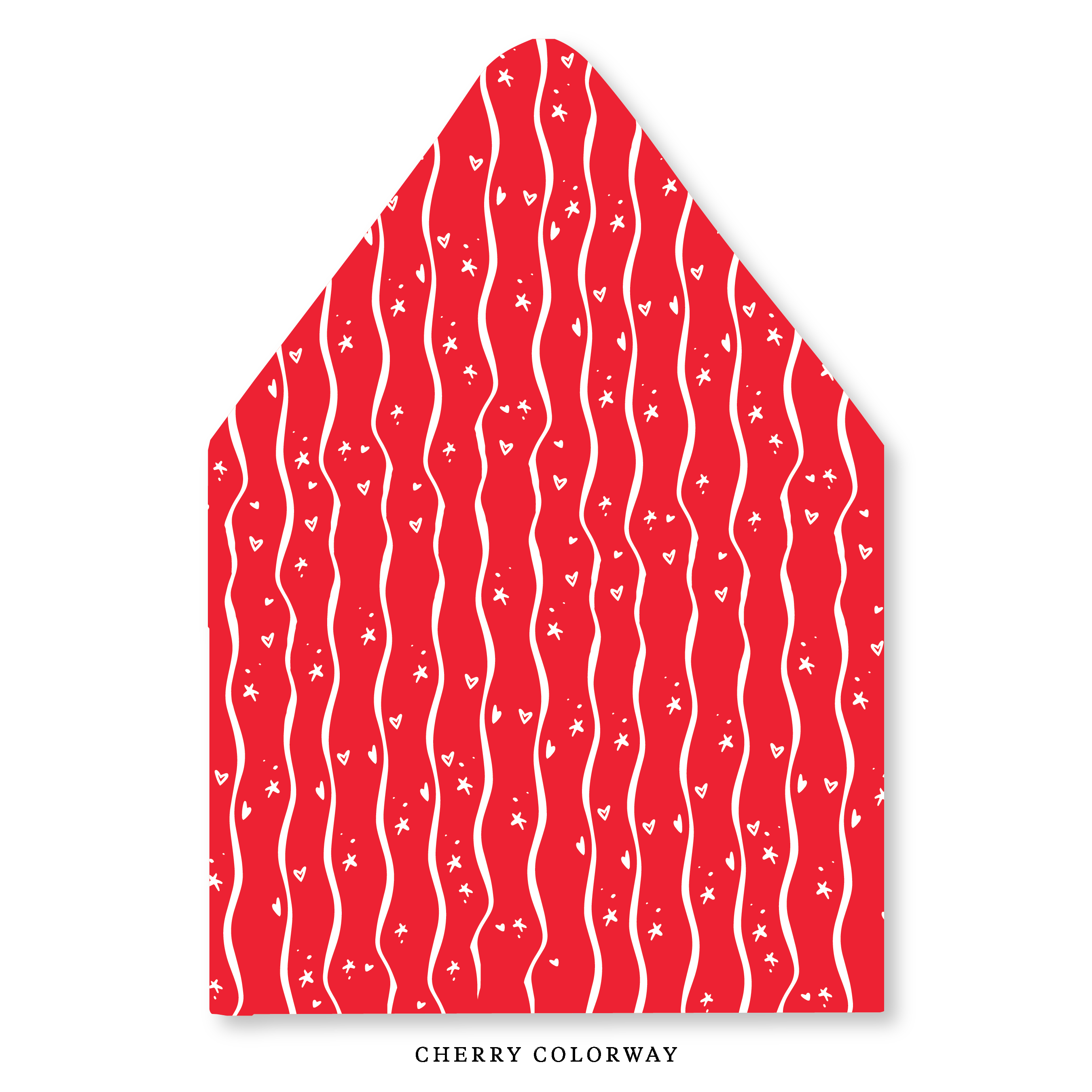 Wavy Stars & Hearts Stripe Envelope Liner