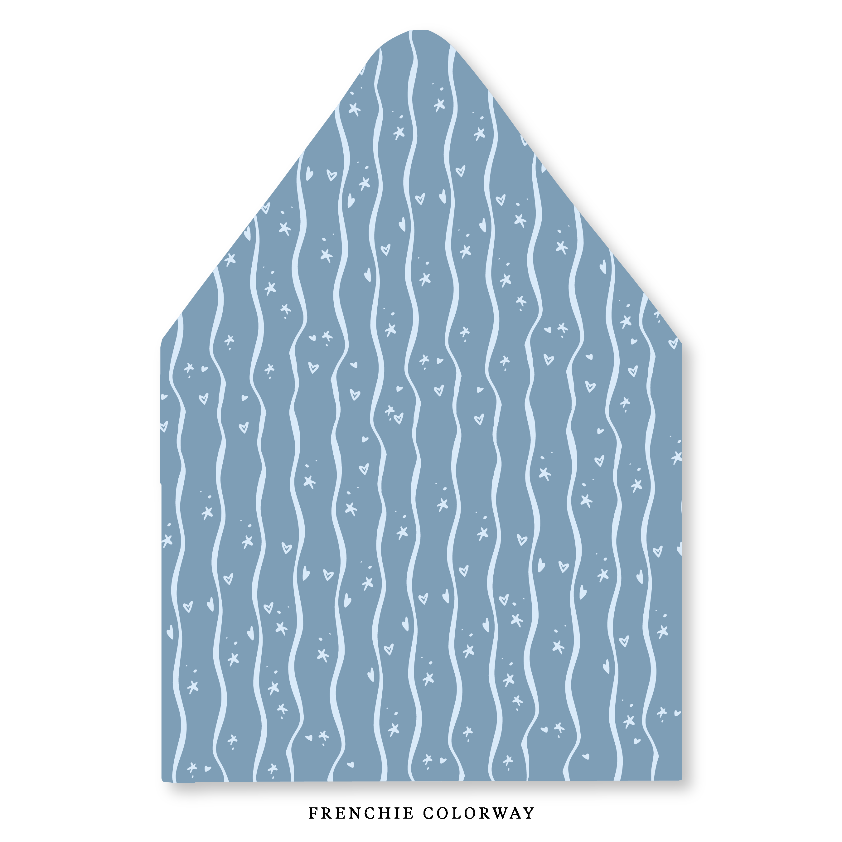 Wavy Stars & Hearts Stripe Envelope Liner