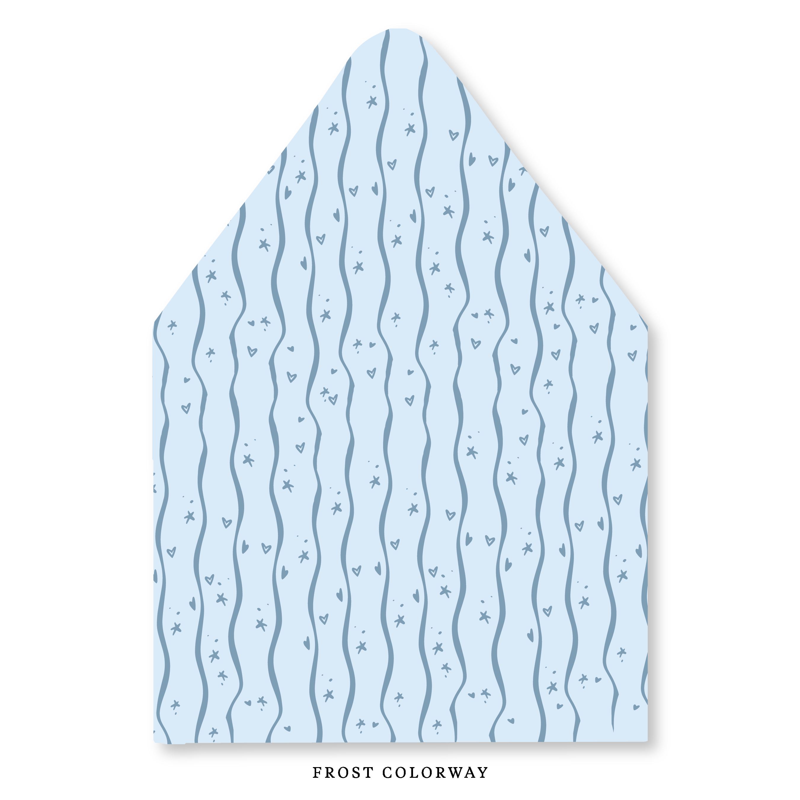 Wavy Stars & Hearts Stripe Envelope Liner