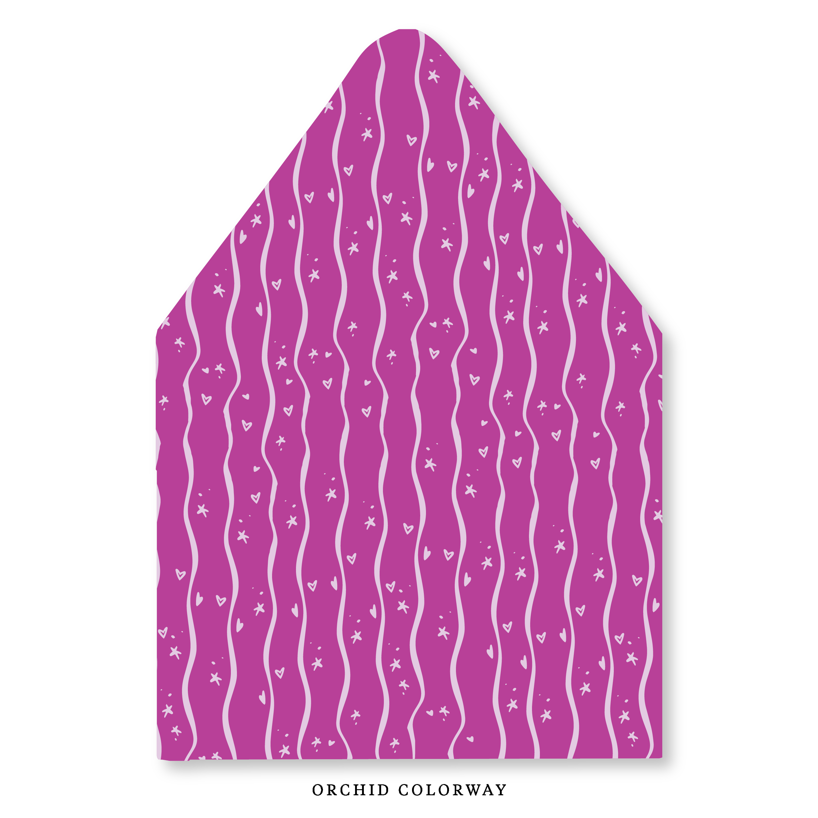 Wavy Stars & Hearts Stripe Envelope Liner