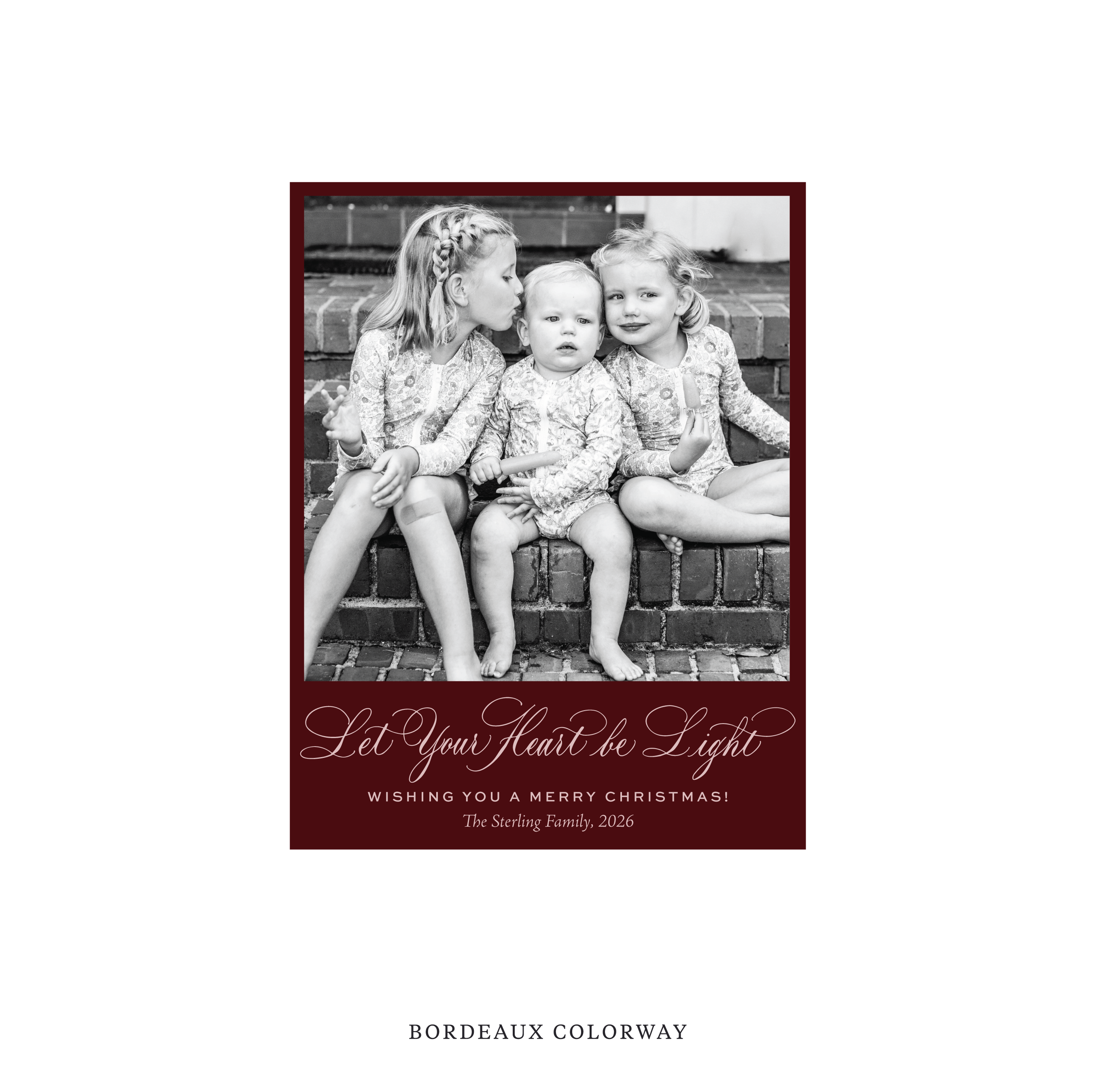 Sterling Classic Flat Print Holiday Card, Small