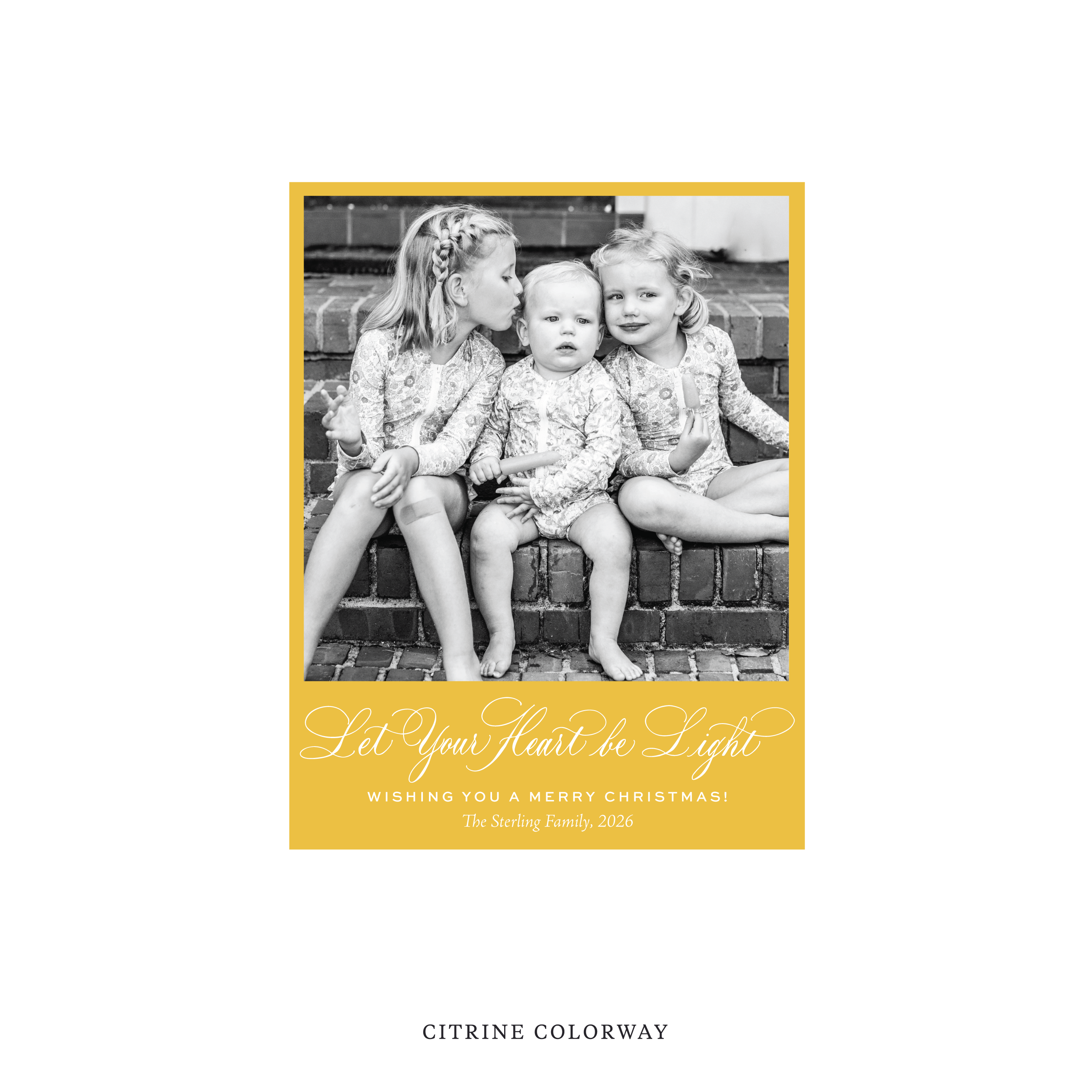 Sterling Classic Flat Print Holiday Card, Small