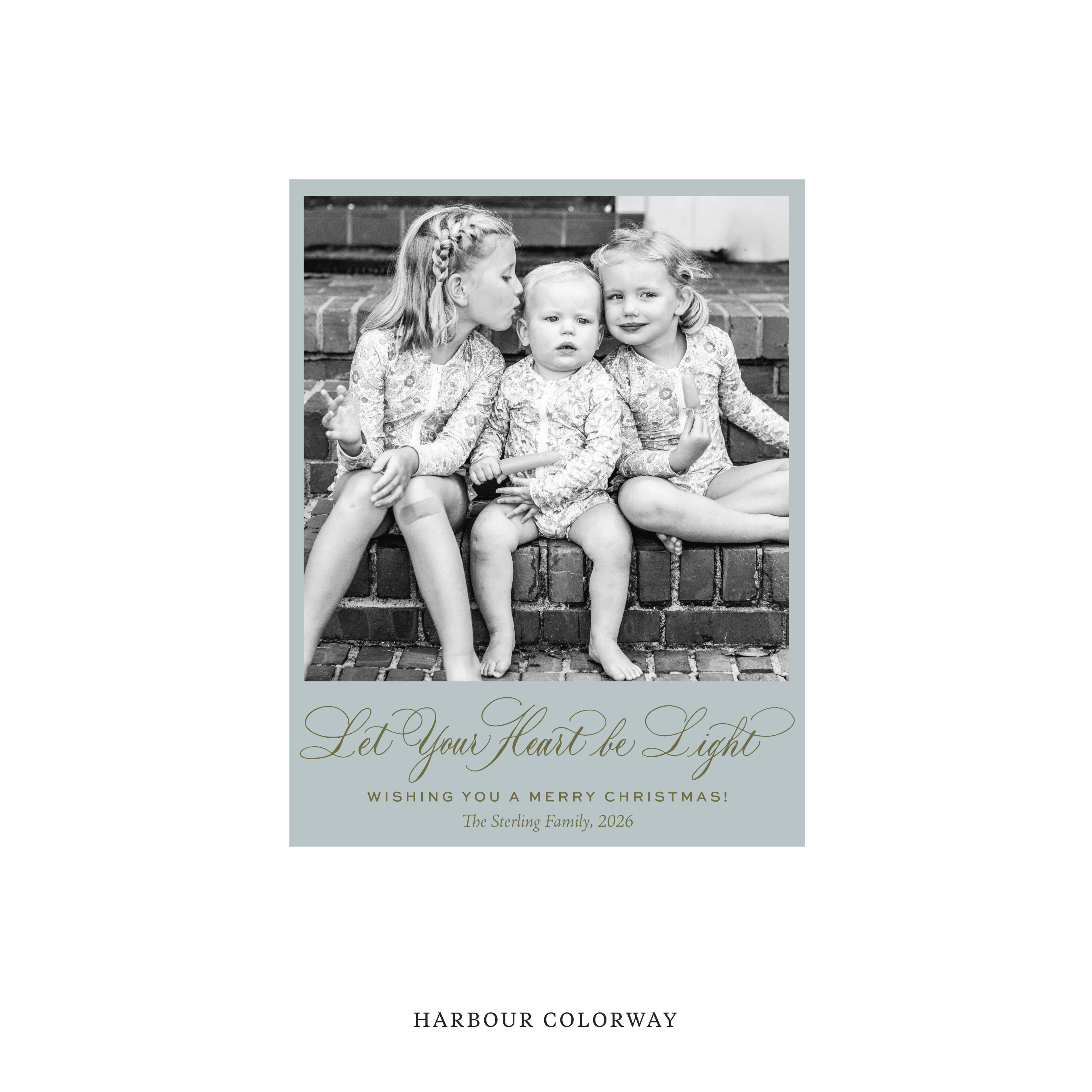 Sterling Classic Flat Print Holiday Card, Small