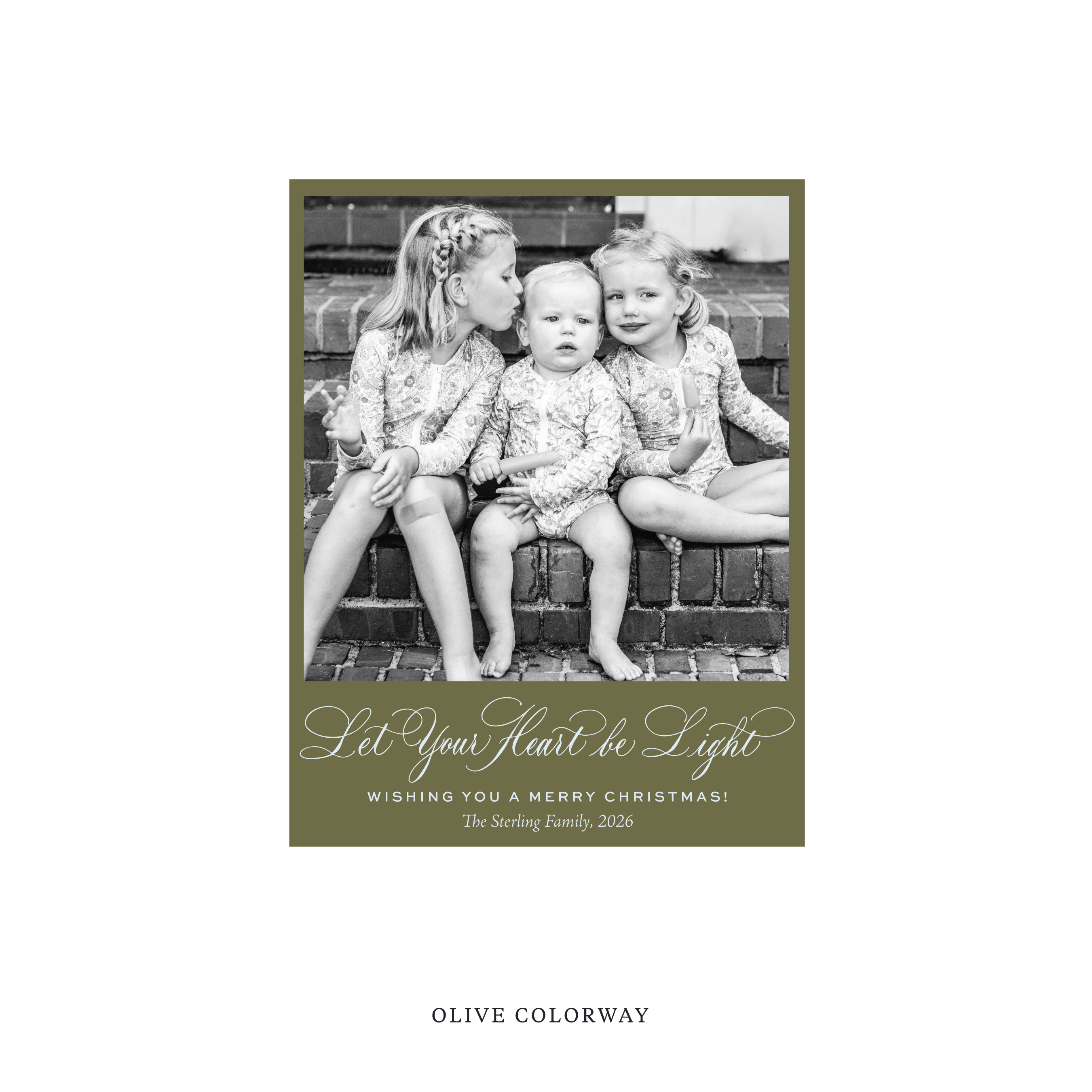 Sterling Classic Flat Print Holiday Card, Small