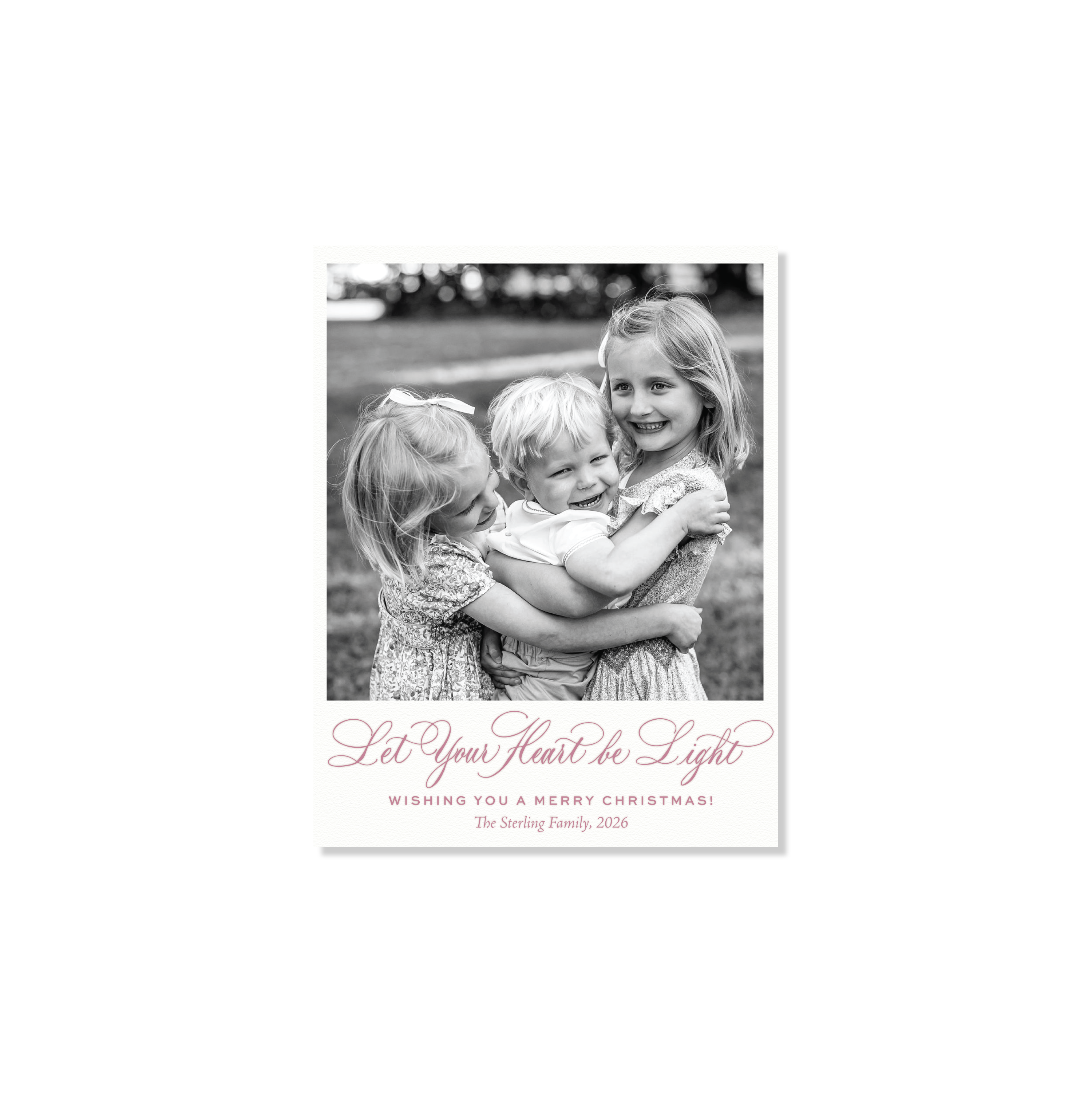 Sterling Letterpress Holiday Card, Small (White Paper)