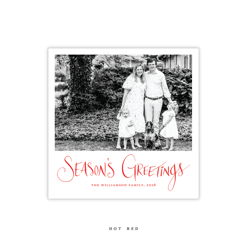 Stratton Letterpress Small Square Holiday Card