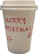 Merry Christmas Paper Cups & Lids