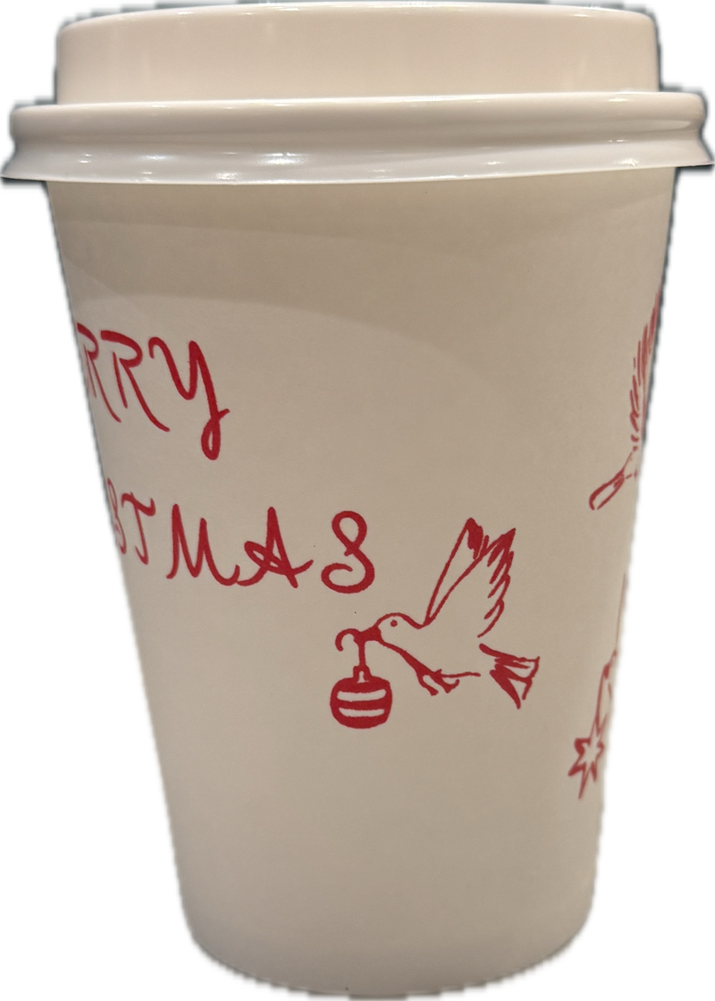 Merry Christmas Paper Cups & Lids