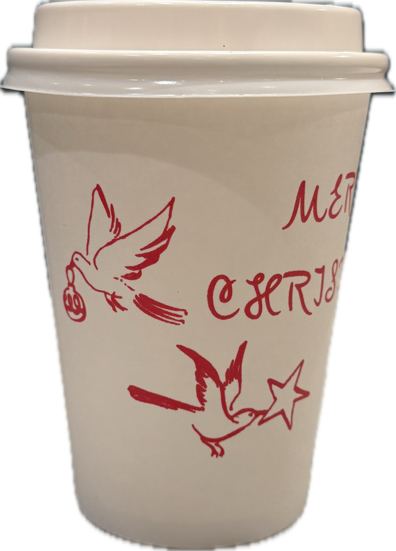 Merry Christmas Paper Cups & Lids